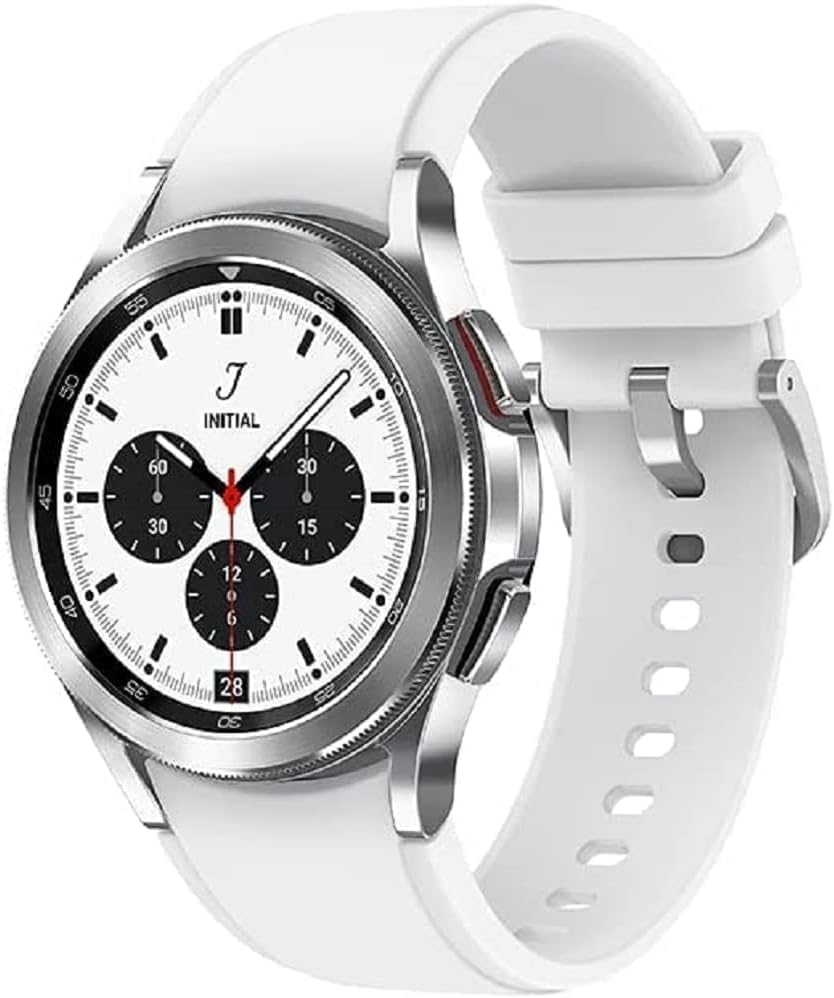 SAMSUNG Galaxy Watch 4 Classic 42mm Smartwatch (Black) with Bonus Band - ECG Monitor, Fitness & Sleep Tracker, GPS, Fall Detection, Bluetooth - US Version (Silver) | Perfect for Running, Workouts & Health Monitoring