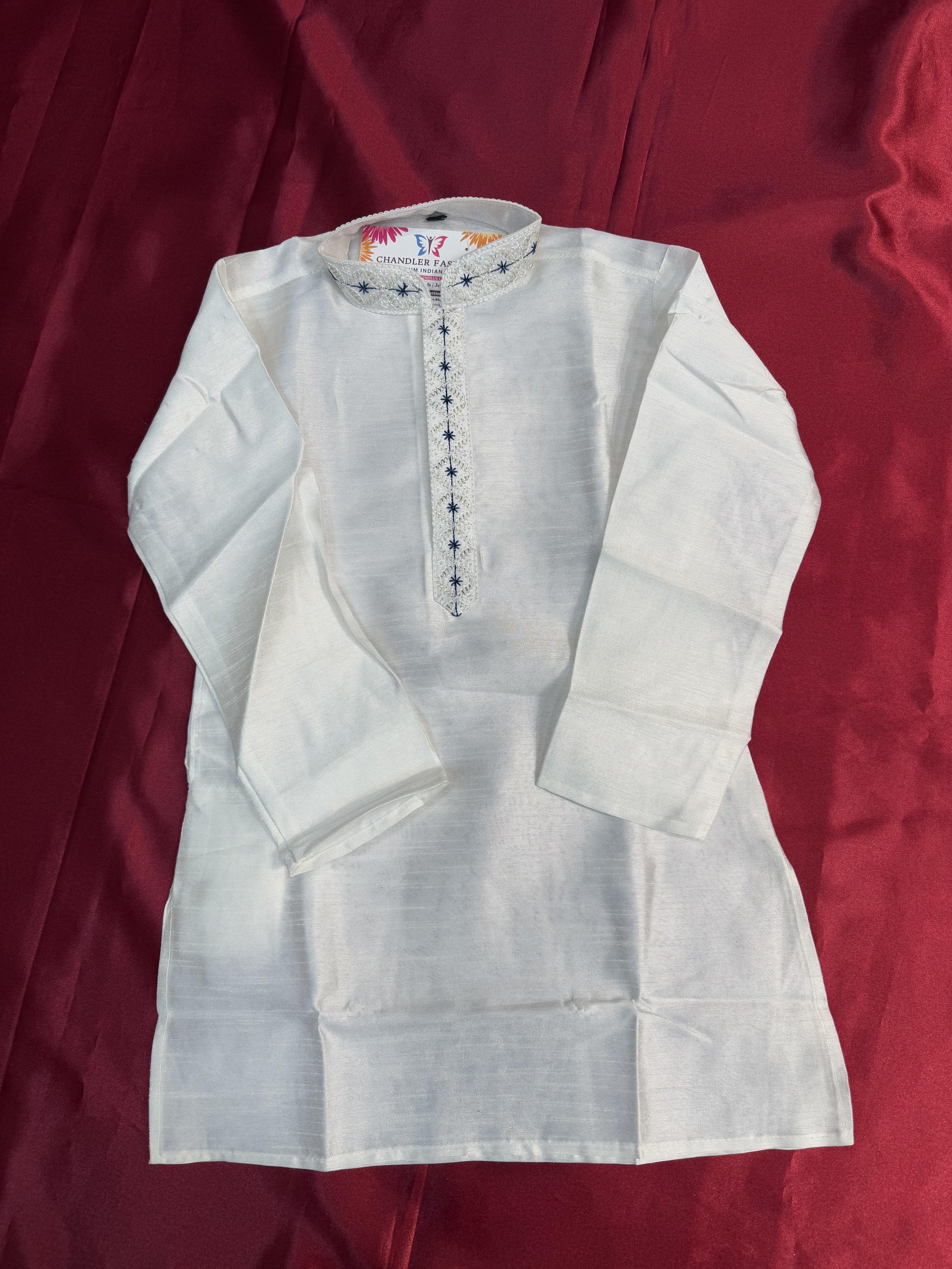 Premium White Banarasi Embroidered Kurta Pajama Set for Kids | Traditional Indian Ethnic Wear | Perfect for Festivals, Weddings & Special Occasions