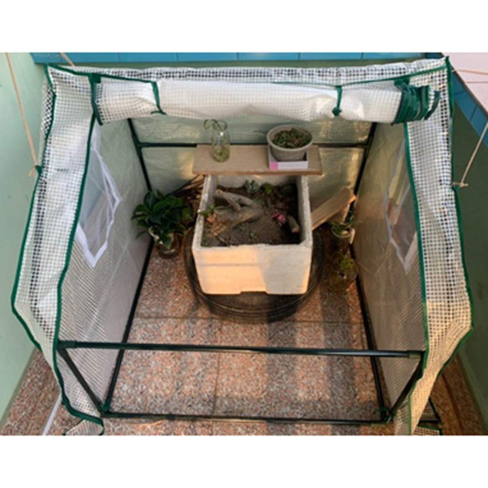 Portable Walk-in Plastic Greenhouse - Rainproof, Anti-Snow & Dust-Proof Grid Design for Patio, Tomatoes & Plants (3 Sizes: 90x90x90cm, White) - Perfect for Home Gardening, Backyard Greenhouses & Urban Farming