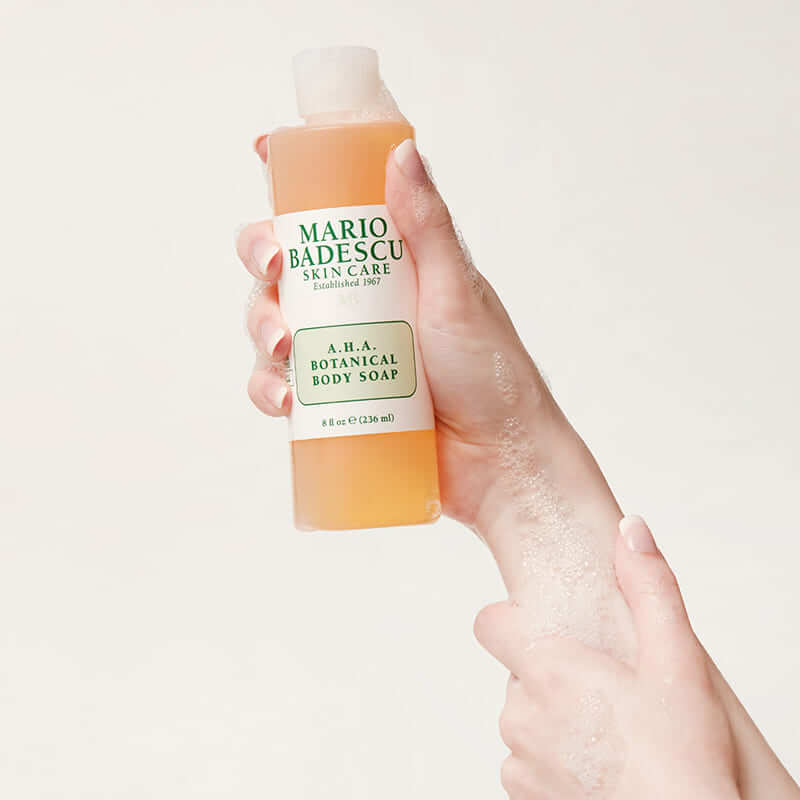 Mario Badescu AHA Botanical Body Soap - Exfoliating & Hydrating Cleanser for Smooth Skin | Perfect for Daily Shower & Post-Workout Refresh
