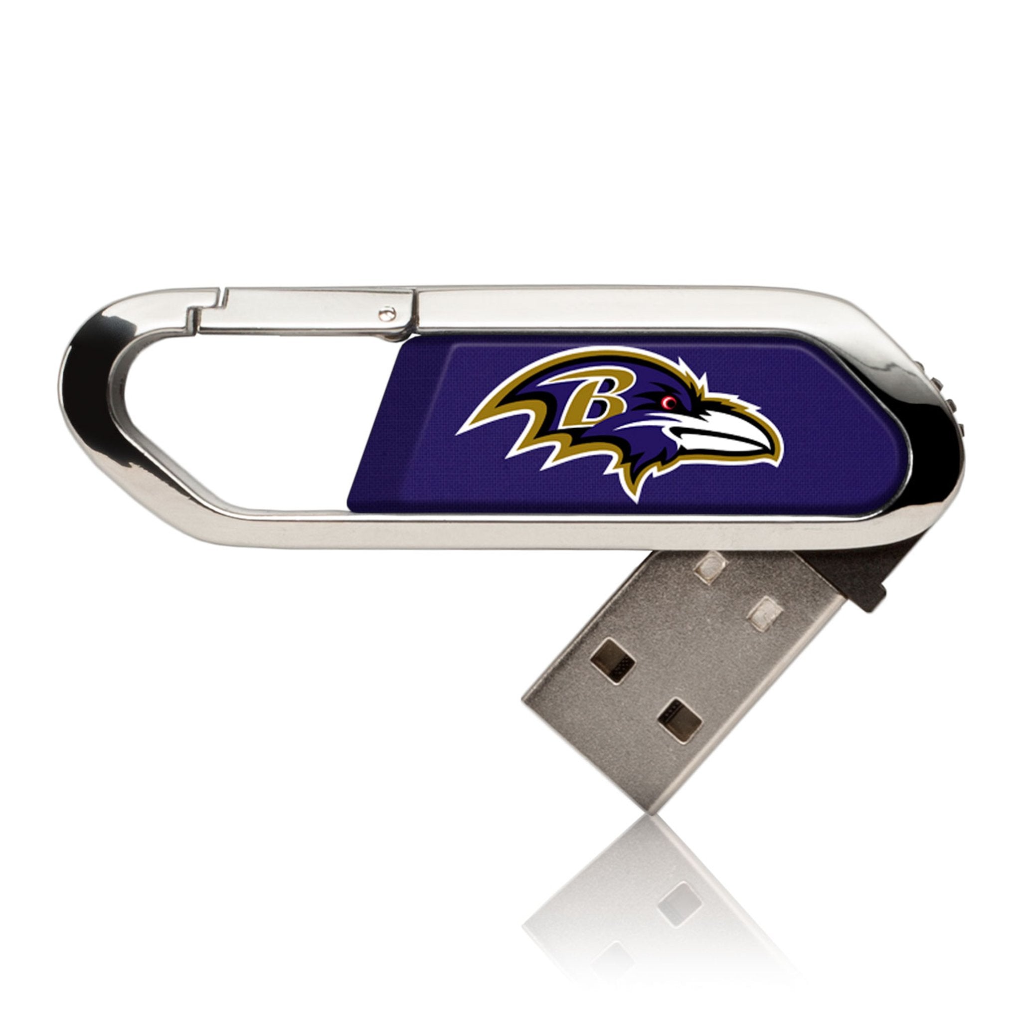 Baltimore Ravens 32GB USB Flash Drive with Clip - Portable Storage for Files, Photos, Music - Perfect for Ravens Fans, Office Work & School Projects