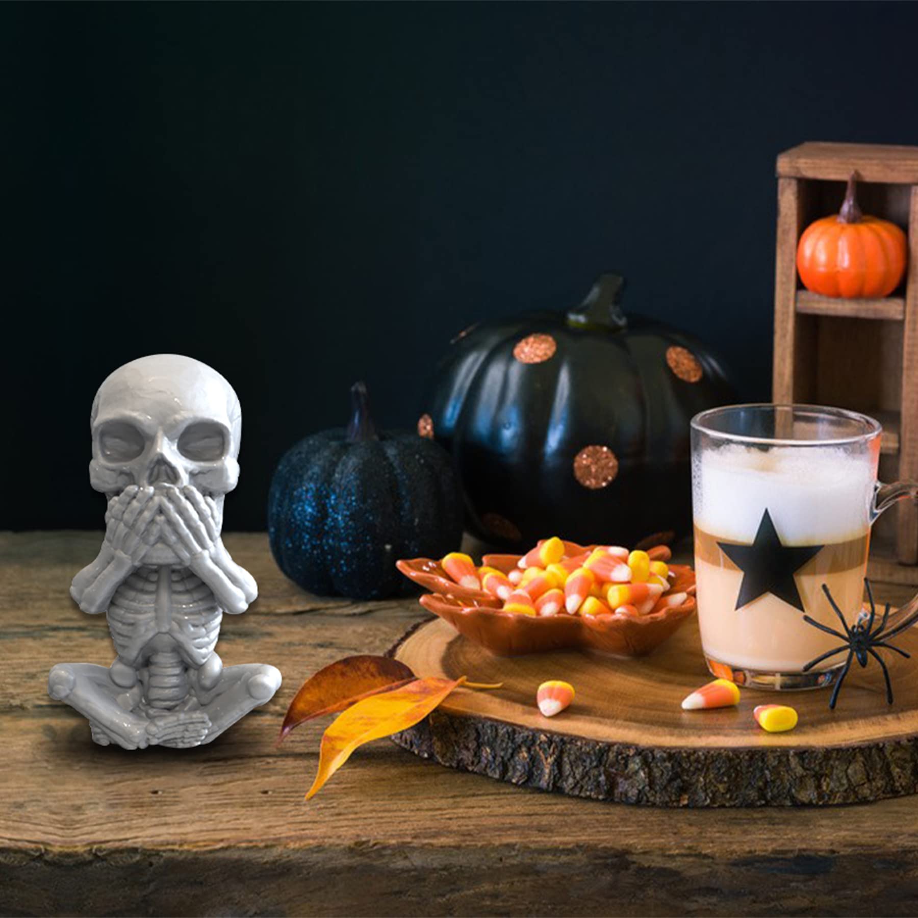 3D Skull Candle Mold - Silicone Resin Mold for DIY Aromatherapy Candles, Wax Making, Polymer Clay & Resin Casting - Perfect for Halloween Decor, Gothic Home Decor & DIY Craft Projects