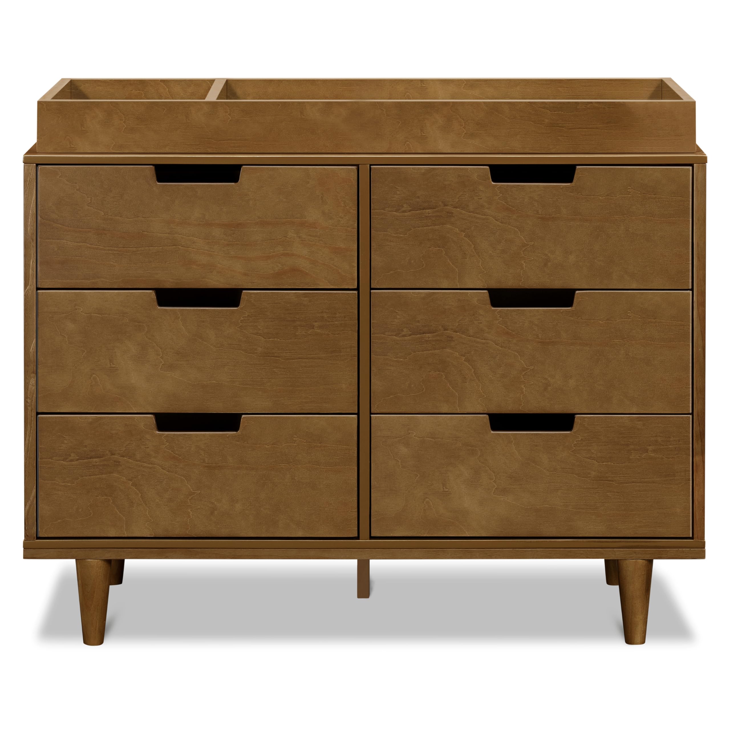 DaVinci Marley 6-Drawer Dresser for Nursery & Kids Bedroom - Solid Wood Toddler Dresser for Boys & Girls - Multi-Functional Chest of Drawers for Living Room & Hallway - Walnut Finish - Perfect for Baby Clothes Storage & Home Organization