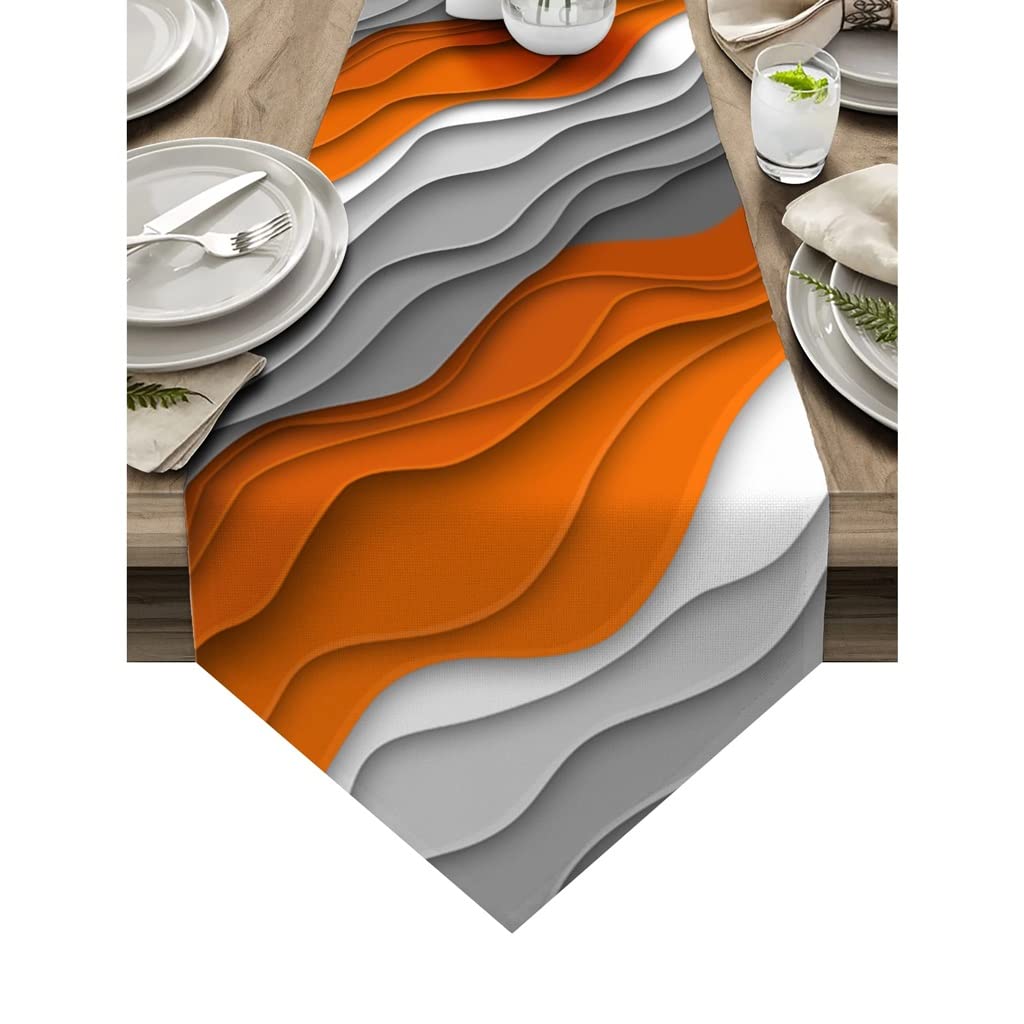 Geometric Abstract Table Runner for Wedding Banquet, Home Decor, Festival & Party Dining Table - 33 x 178cm (Color A) - Perfect for Holiday Gatherings, Anniversary Celebrations & Elegant Dinner Parties