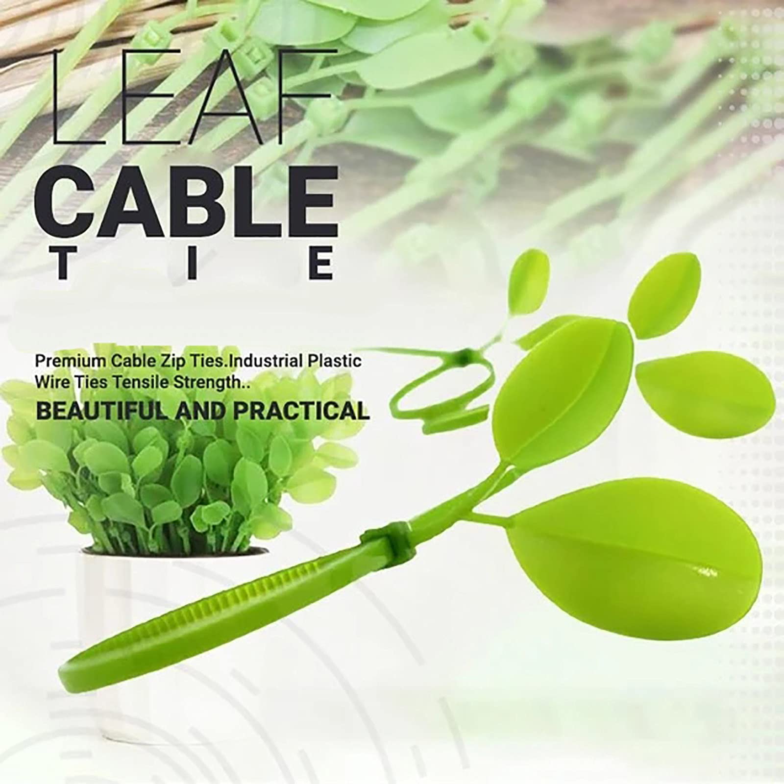 SobeiKre Climbing Plant Hooks - Green Leaf Shaped Garden Clips for Vine Support, Plant Ties, and Outdoor Decor - Perfect for Patio, Lawn, Garden Storage & Organization (Green, One Size) - Ideal for Hanging Plants, Training Vines, and Organizing Cables in Your Backyard