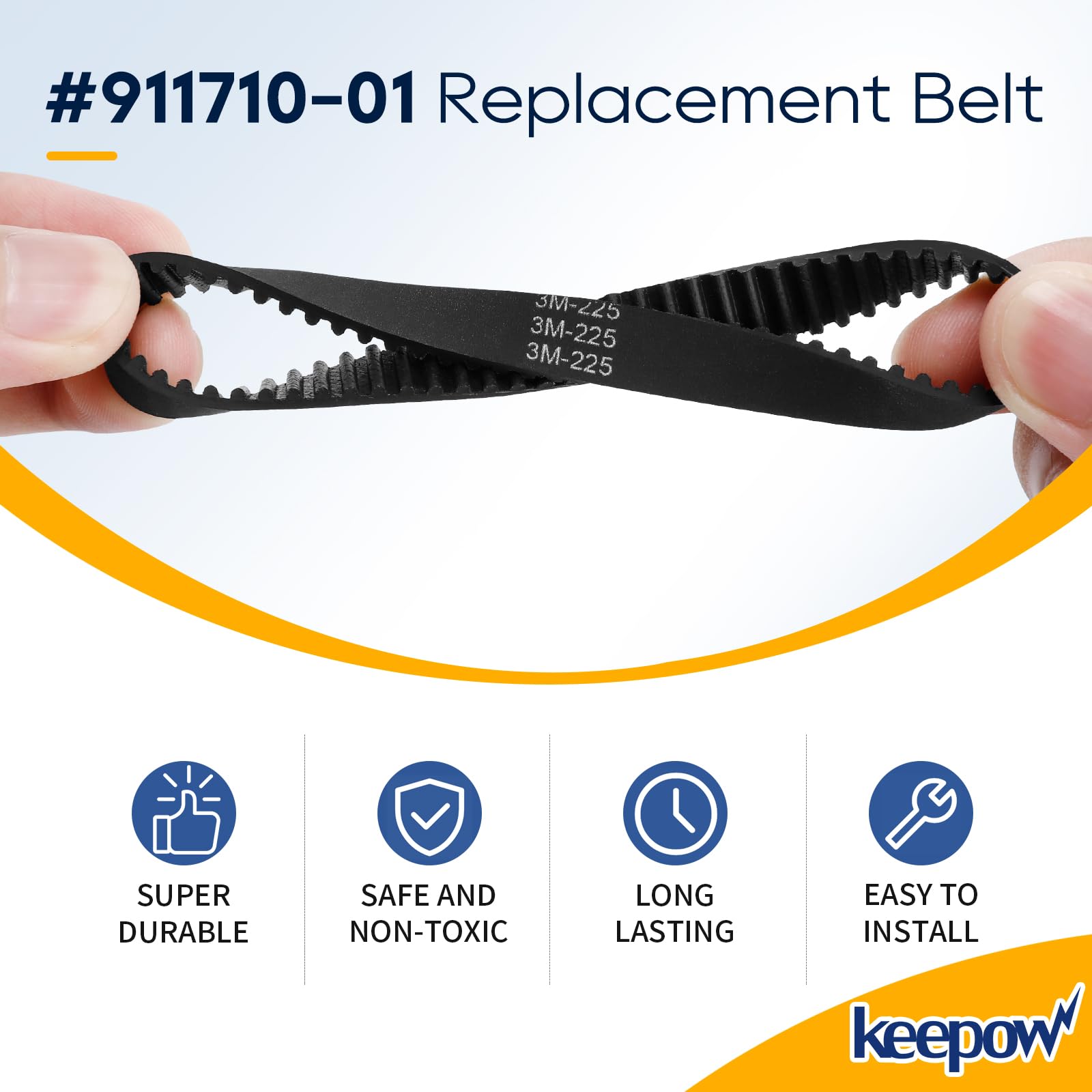 KEEPOW DC17 Replacement Belt for Dyson Animal Vacuum Cleaner - 2 Pack (Fits Part 911710-01/02) - Compatible with Dyson DC17, DC17 Animal, DC17 Absolute - Perfect for Pet Hair, Deep Cleaning & Home Maintenance