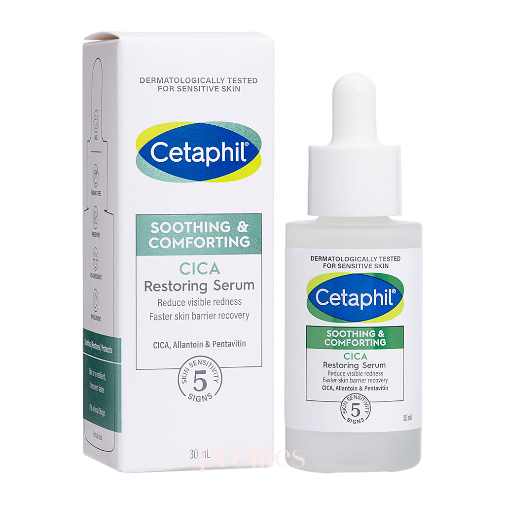 Cetaphil Soothing & Comforting CICA Restoring Serum 30ml - Hydrating Facial Serum for Sensitive Skin | Reduce Redness & Repair Skin Barrier | Perfect for Post-Treatment & Daily Skincare Routine