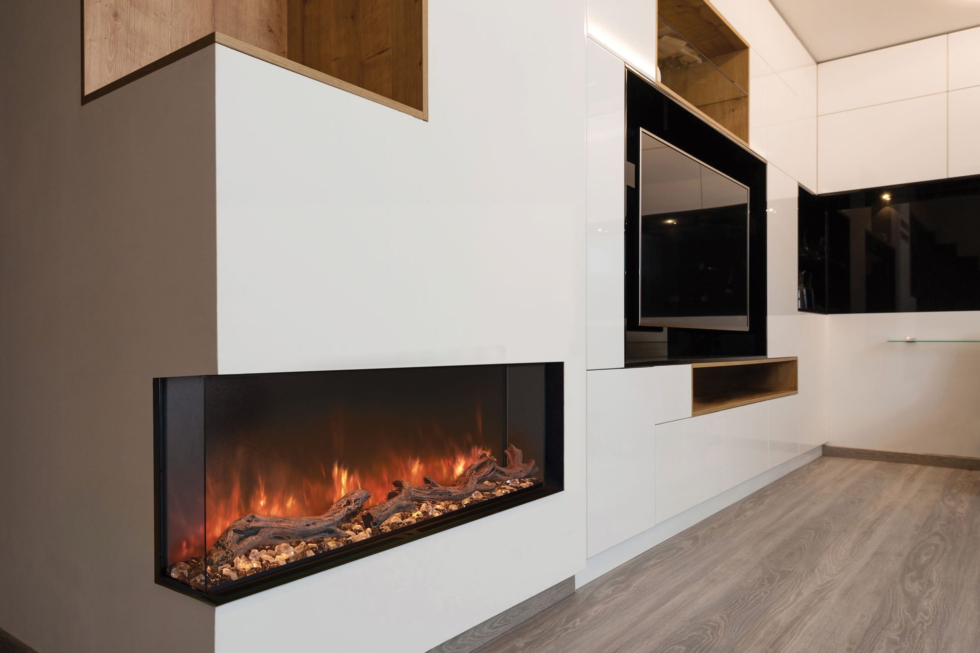 Modern Flames Landscape Pro Multi 56-Inch 3-Sided/2-Sided Built-In Electric Fireplace - Perfect for Living Rooms, Bedrooms & Home Theater Spaces