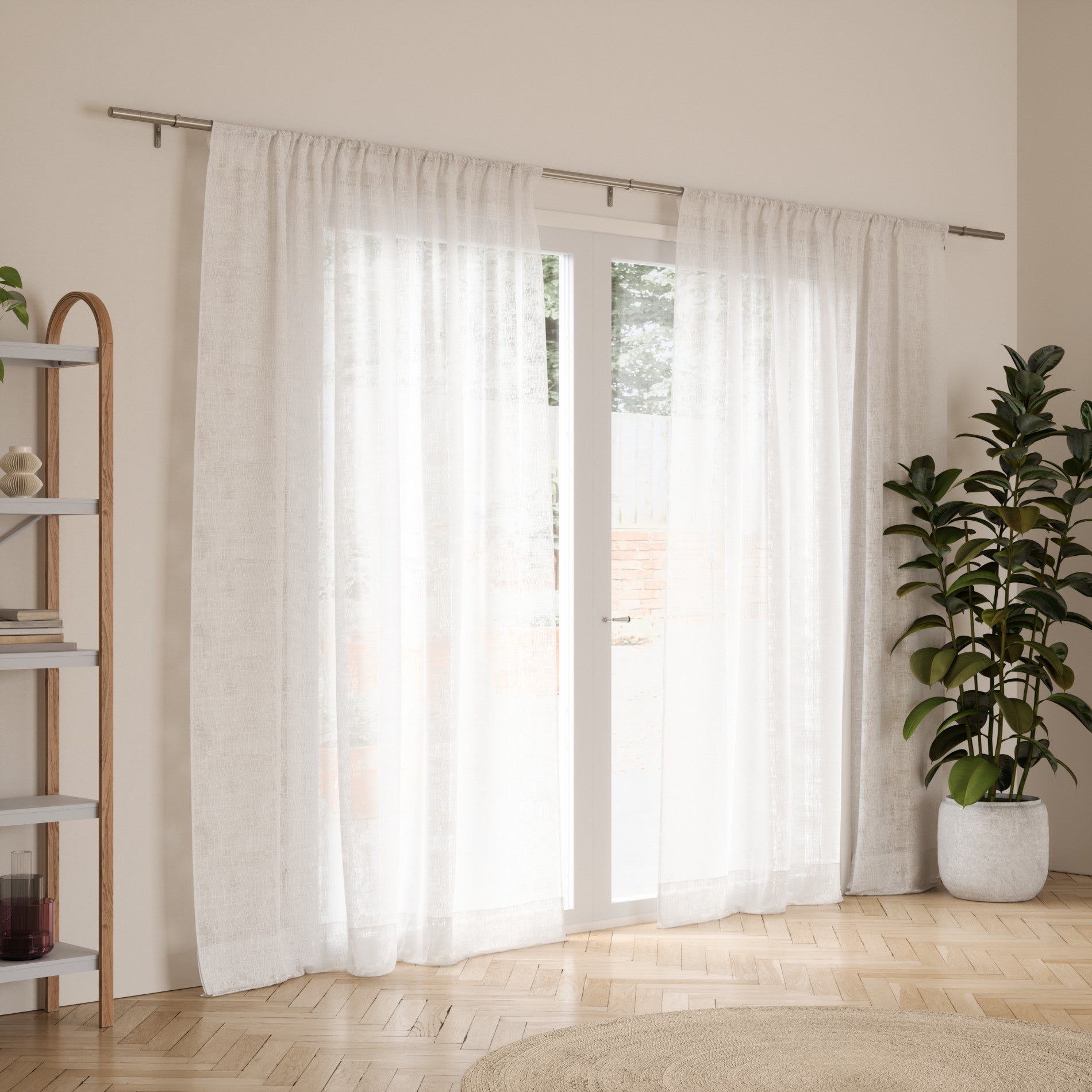 Zen Blackout Curtain Rod - Heavy Duty Adjustable Window Drapery Rod for Bedroom & Living Room - Perfect for Light Blocking & Privacy