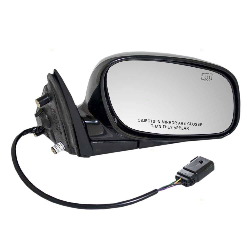 Brock Replacement Passenger Side Power Mirror with Heat, Black Cap (Paint to Match) - Compatible with 2003-2008 Lincoln Town Car | 12H5P | No Memory/Auto Dim | Perfect for Parking Safety & Winter Driving