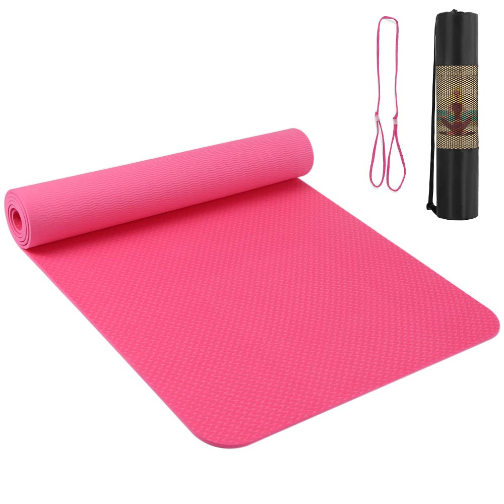 Lixada Thick Non-Slip Yoga Mat with Carry Bag - for Home & Gym Workouts