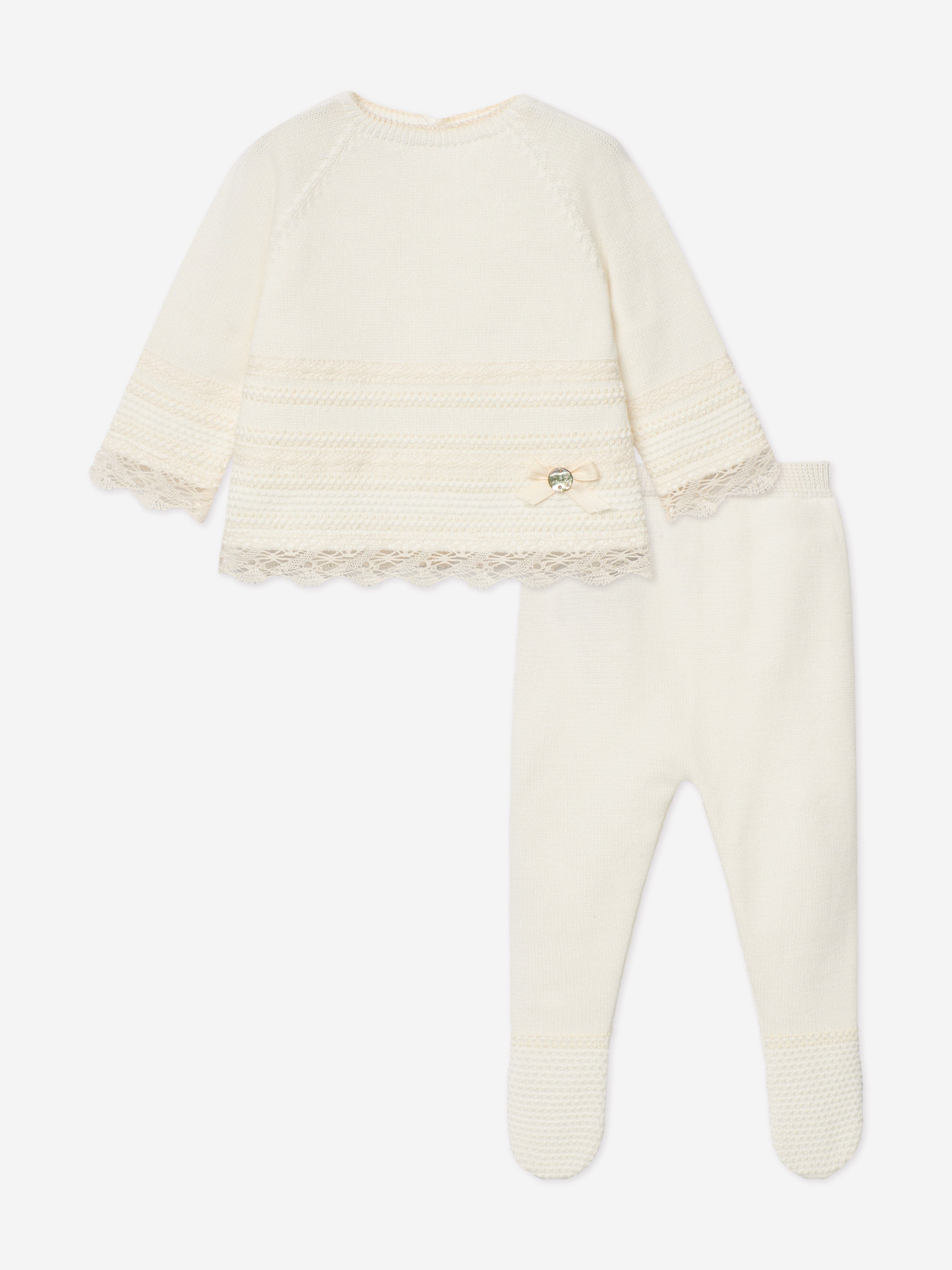 Ivory Baby 2-Piece Outfit Set - Soft Cotton Romper & Hat for Newborns | Perfect for Photo Shoots, Christenings & Special Occasions