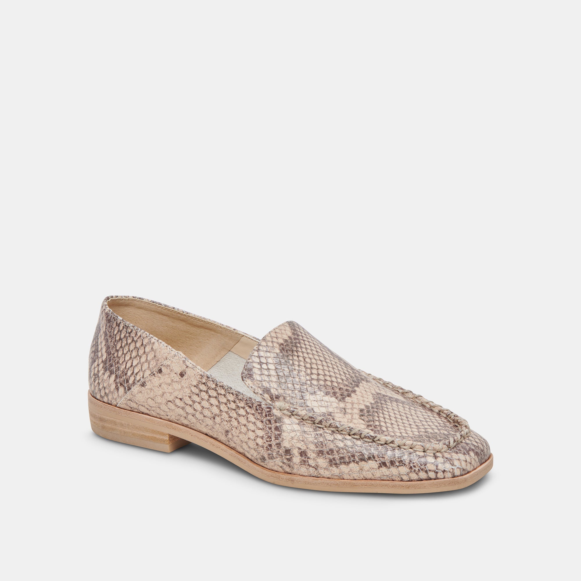 BENY Women's Flats Sand Snake Embossed Comfortable Slip-On Shoes for Casual Walking, Office & Travel