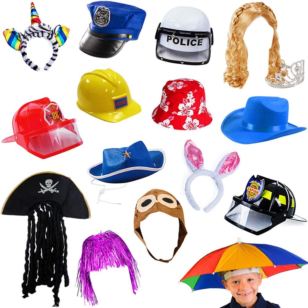 Funny Party Hats for Adults & Kids - 6 Pack Assorted Costume Photo Props for Birthday, Halloween & Dress Up Parties | Perfect for Celebrations, Themed Events & Photo Booths