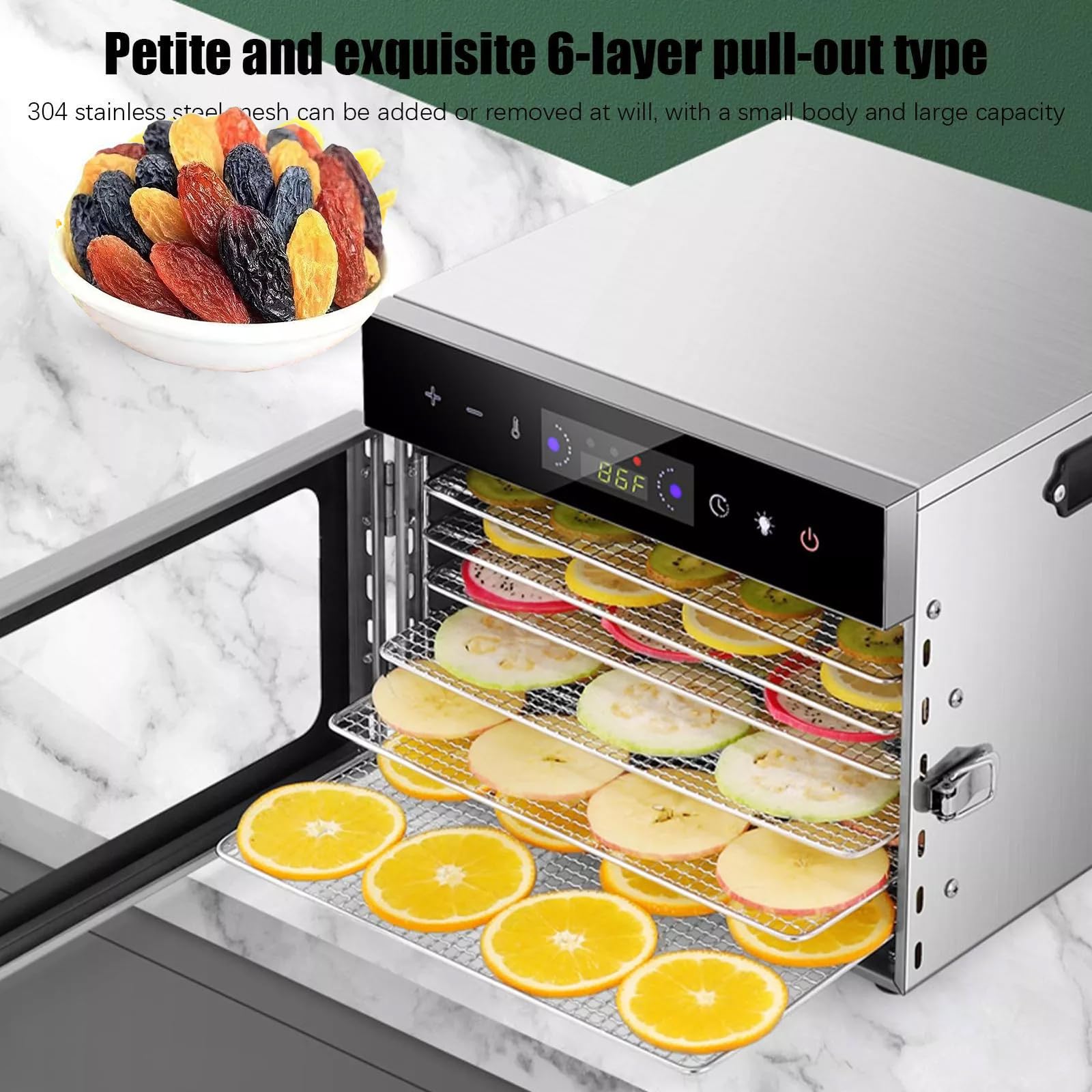 Best Stainless Steel Food Dehydrator Machine for Fruits, Mushrooms, Meat Jerky & Herbs – Healthy Snacks & Long-Term Food Preservation