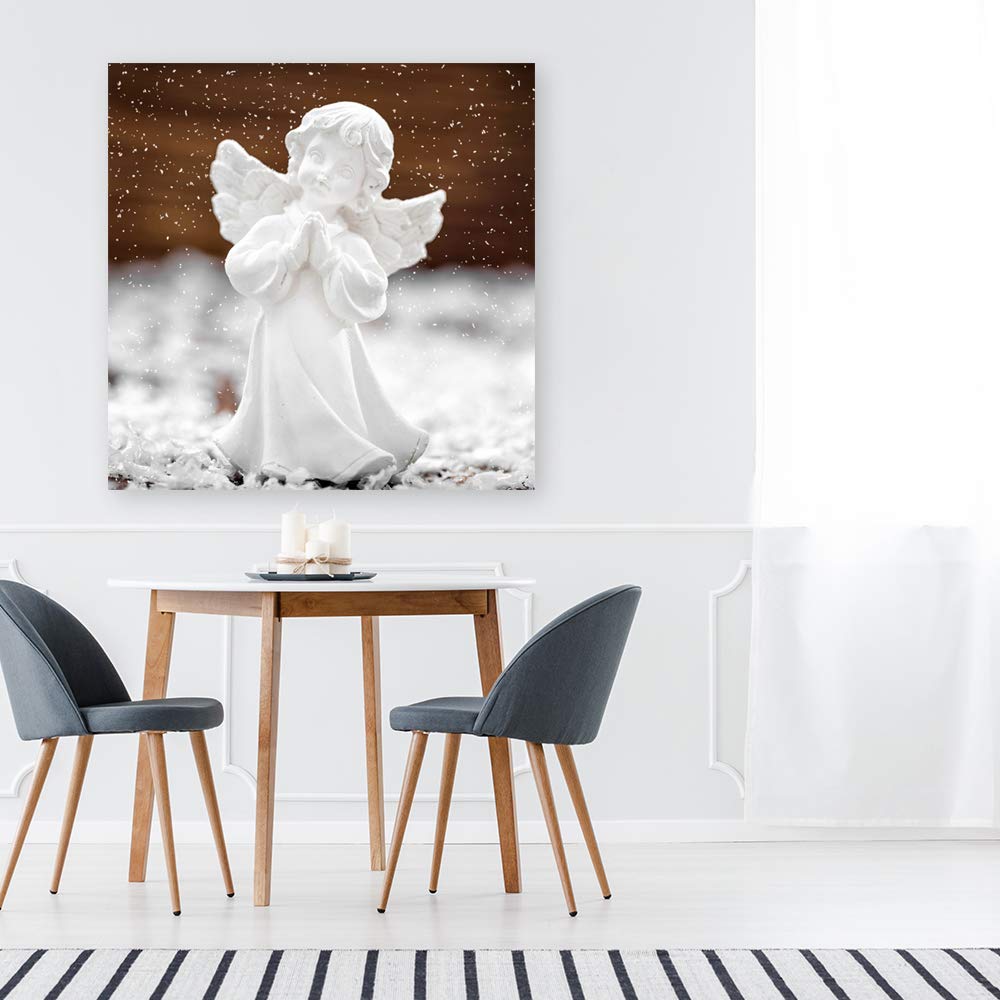 Wall26 Lovely Angel Canvas Wall Art - 12x12 Inch Framed Painting Print, Home Decor for Bedroom & Living Room | Perfect for Nursery, Gift Giving & Spiritual Spaces