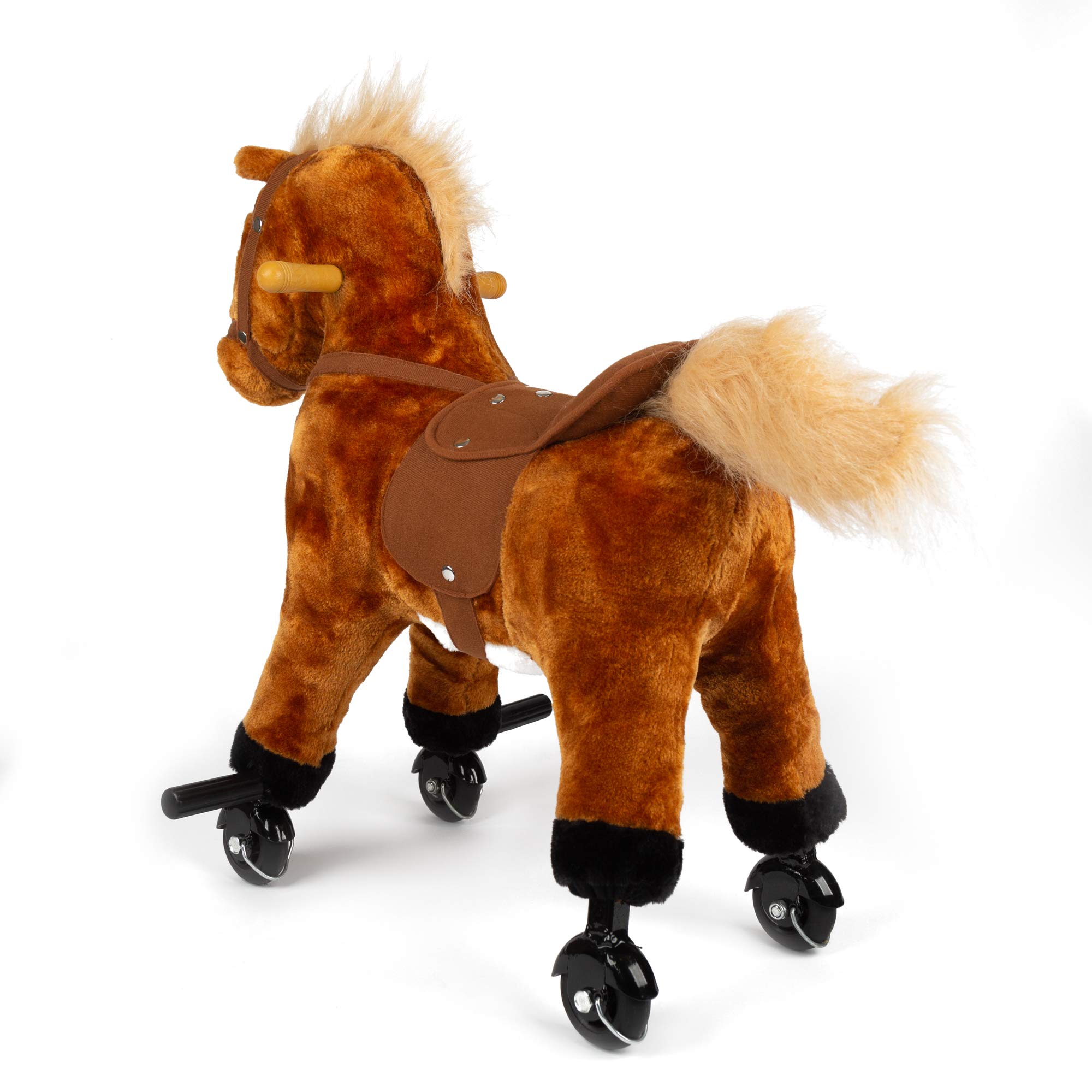 Ponyland Small Brown Walking Horse Toy with Realistic Sound Effects - Perfect for Kids' Pretend Play & Collectible Display