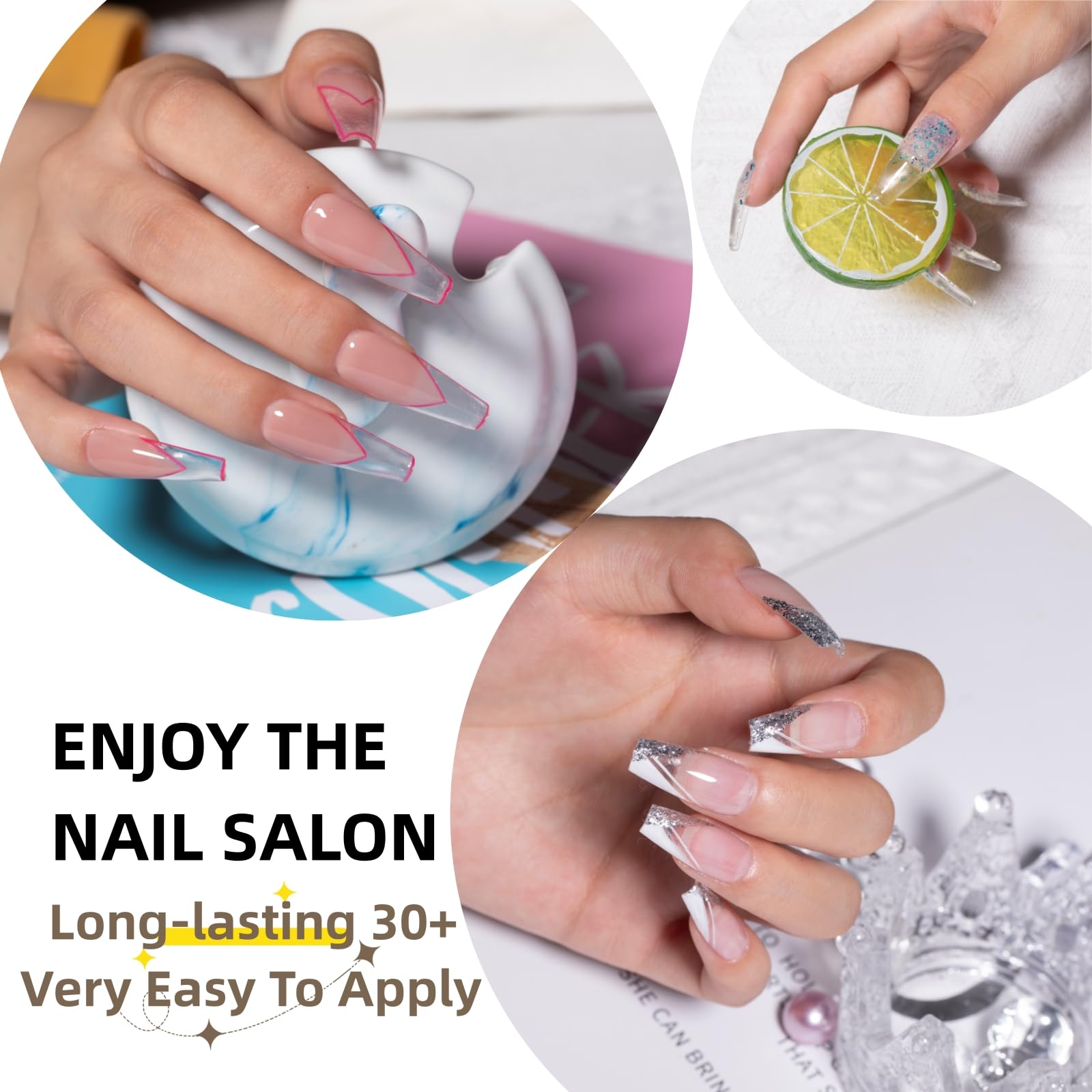 Mobray 60g Clear Poly Nail Gel - Transparent Builder Gel for Nail Extensions | Professional Salon Quality | DIY Nail Art Design at Home | Perfect for Manicures, Pedicures & Nail Enhancements