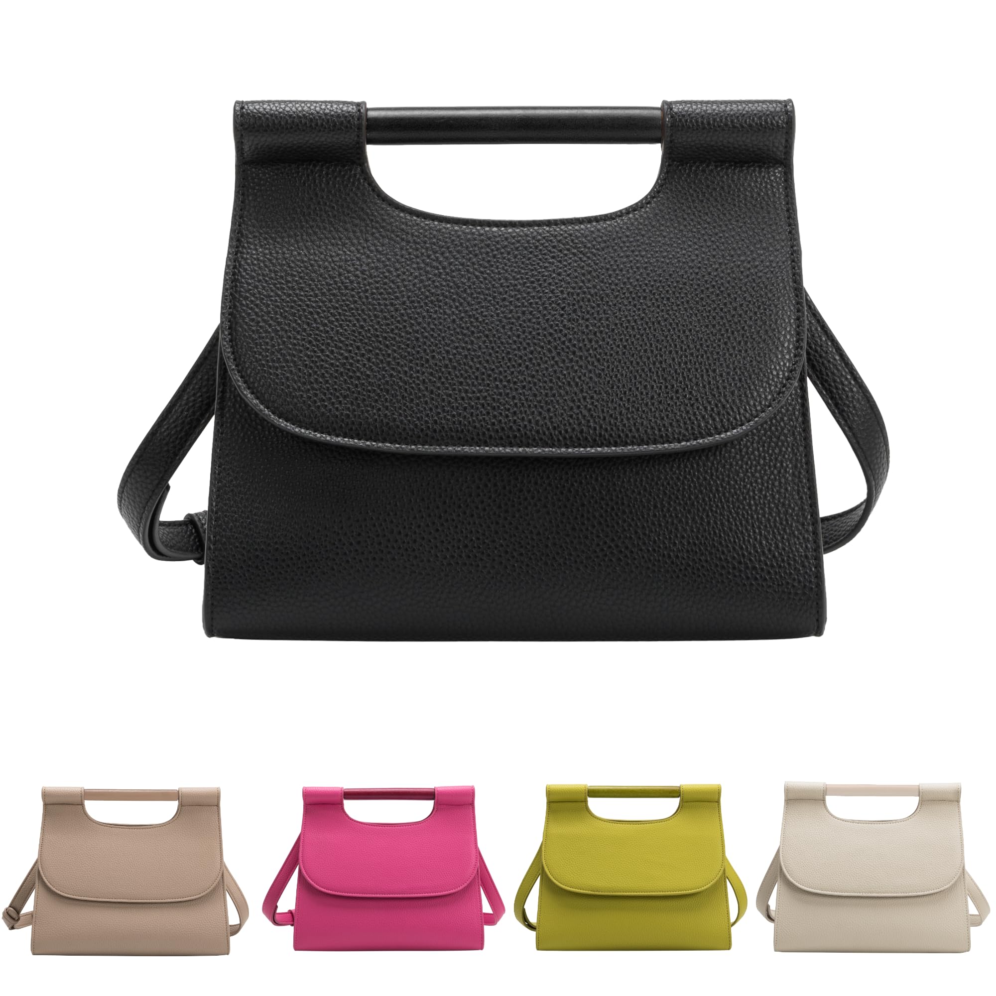 Melie Bianco Nancy Bag - Handmade Vegan Leather Crossbody Purse for Women | Recycled & Eco-Friendly | Perfect for Work, Travel & Everyday Use