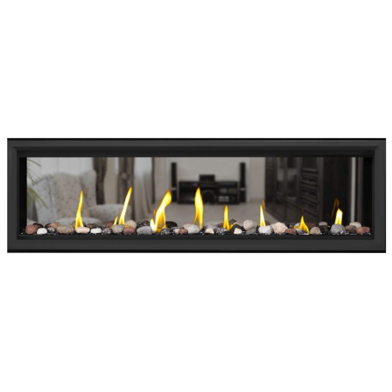 Napoleon Vector 62 See Through Linear Direct Vent Gas Fireplace - LV62N2 | Modern Home Heating Solution for Living Rooms & Patios