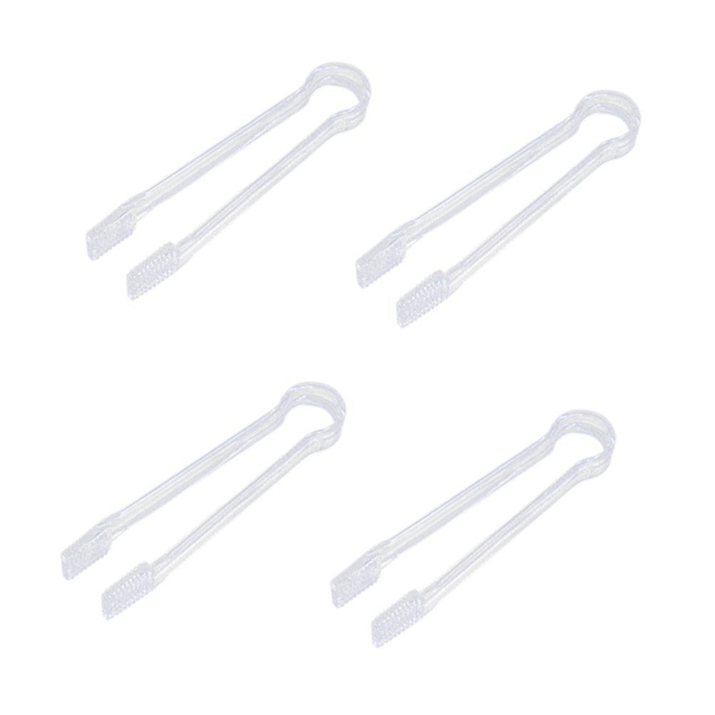 DOITOOL 12-Piece Acrylic Ice Tongs Set - Transparent Serving Tongs for Food, Bread, Cake & Salad - Perfect for Home Kitchen, Party Buffet & Bar Use