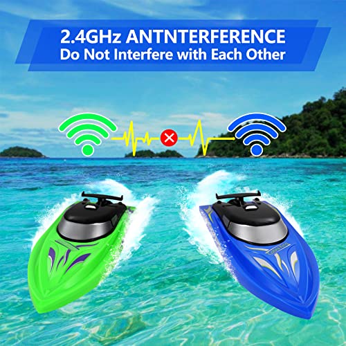 GARVEE 3 Pack Remote Control Boats for Kids & Adults - 2.4GHz Fast RC Boats for Pools, Lakes & Outdoor Water Play - Includes 6 Rechargeable Batteries - Perfect Gift for Boys Ages 4-12 Years Old - Fun for Family Beach Days, Pool Parties & Summer Outdoor Activities