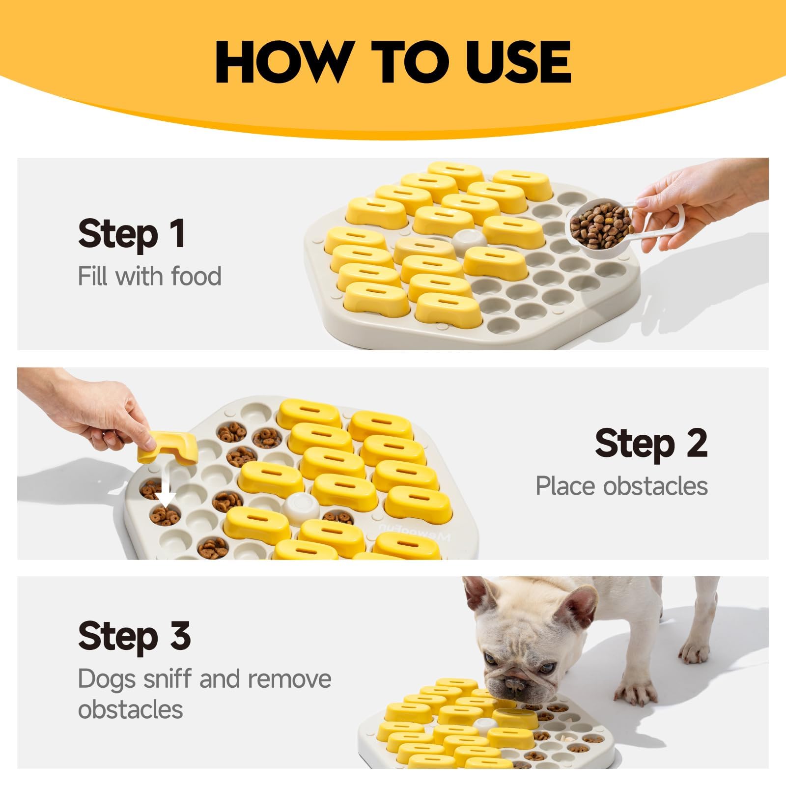 MEWOOFUN Interactive Dog Puzzle Toy - IQ Training & Mental Enrichment Feeder for Small Medium Large Dogs - Slow Feeding Treat Dispenser for Smart Dogs - Perfect for Boredom Relief & Anxiety Reduction