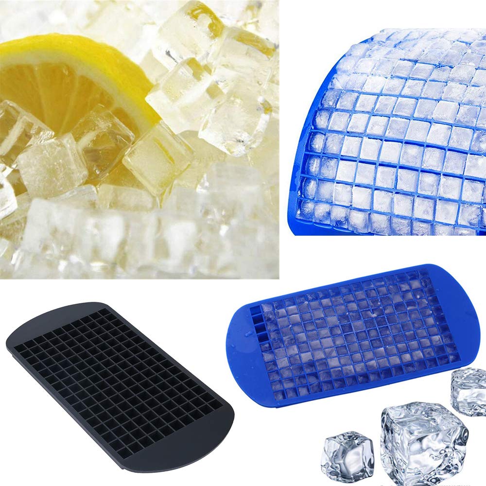 Baixikly 2-Pack Square Ice Cube Trays - 160 Mini Grids for Whiskey, Cocktails & Baby Food | Perfect for Freezer, Parties & Home Bars