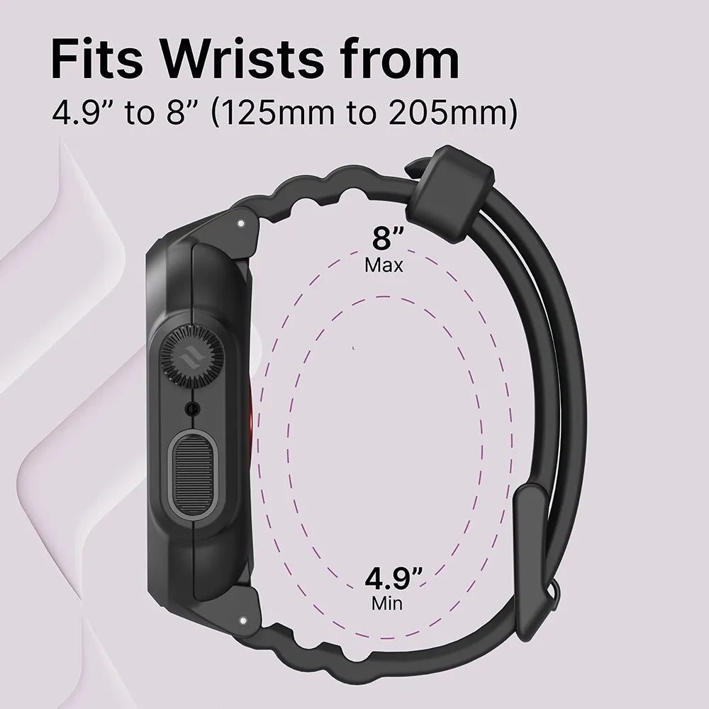 45mm 330ft Waterproof Case with Band for Apple Watch Series 9/8/7 - Durable Protection for Swimming, Diving & Outdoor Sports