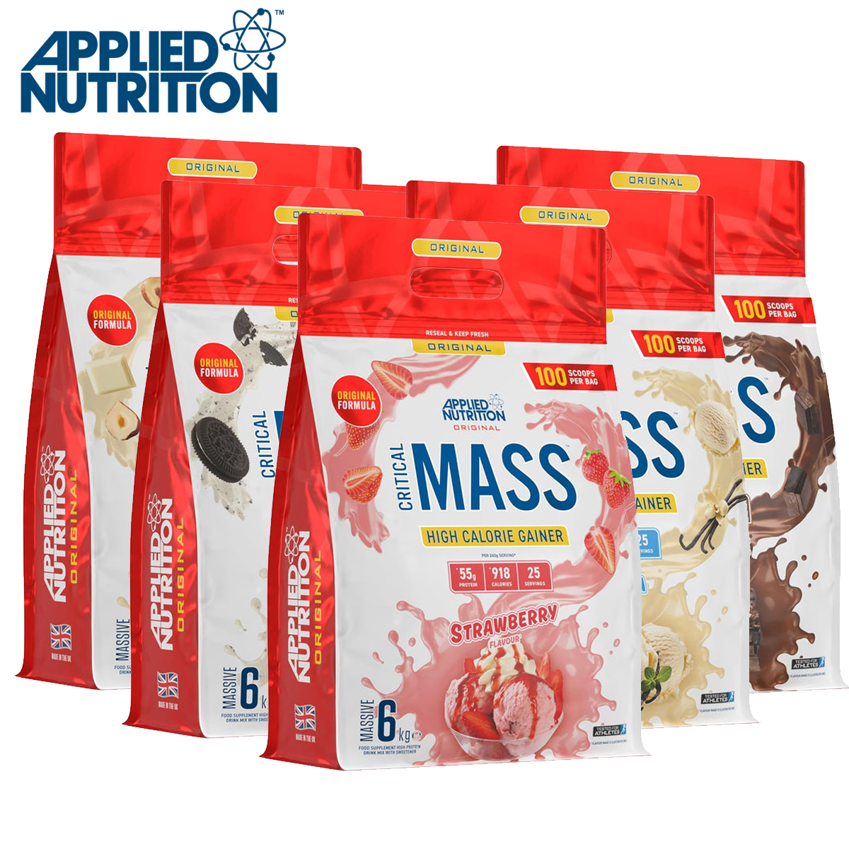 Applied Nutrition Critical Mass ORIGINAL Weight Gainer - 6kg for Muscle Building & Bodybuilding | Perfect for Post-Workout Recovery & Bulking Phases