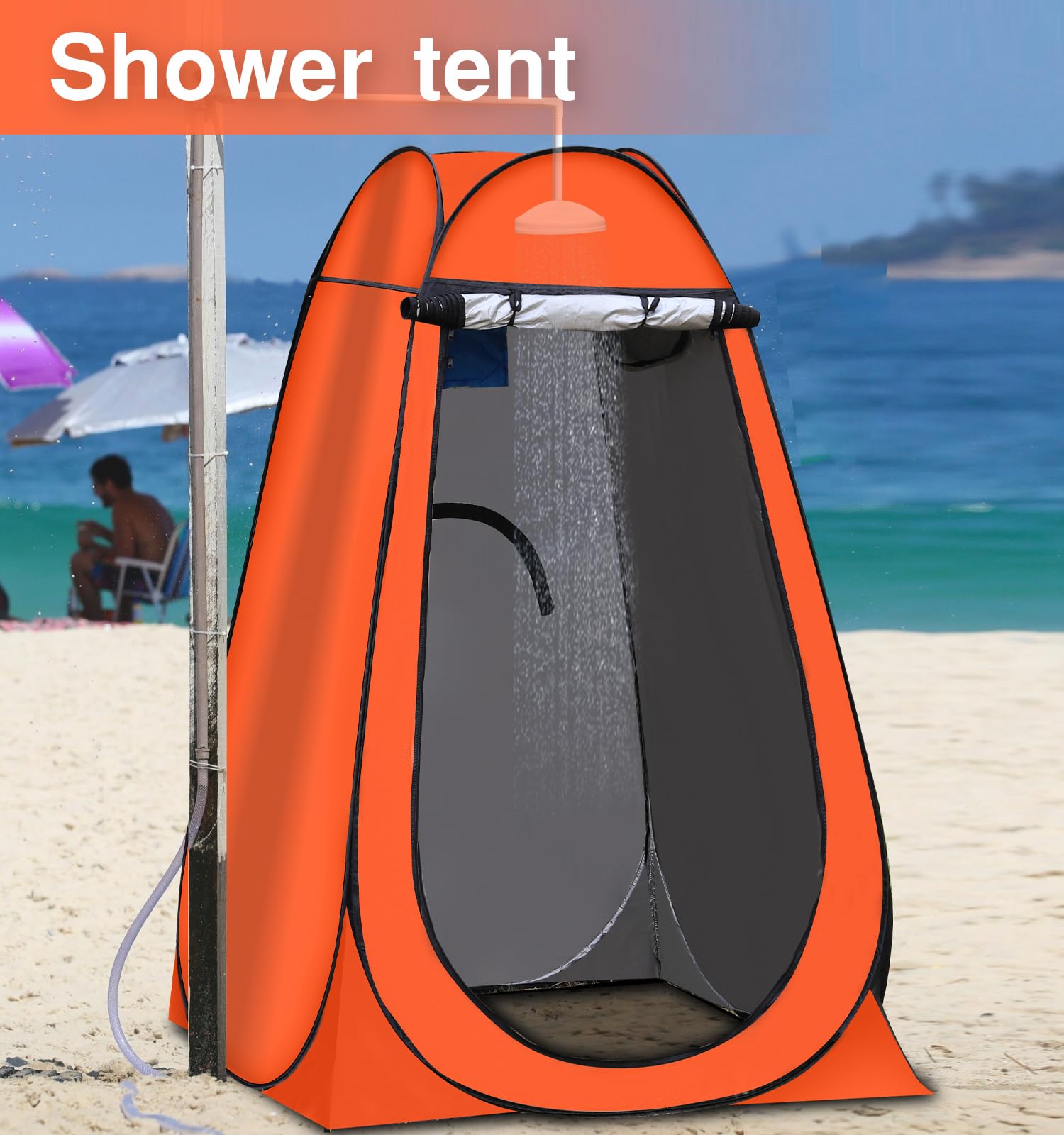 Portable Pop Up Privacy Tent for Camping - Instant Outdoor Shower & Toilet Tent, Spacious Dressing Room for Hiking, Beach, Picnic & Fishing - Includes Carrying Bag | Perfect for Camping Trips, Beach Days & Outdoor Adventures