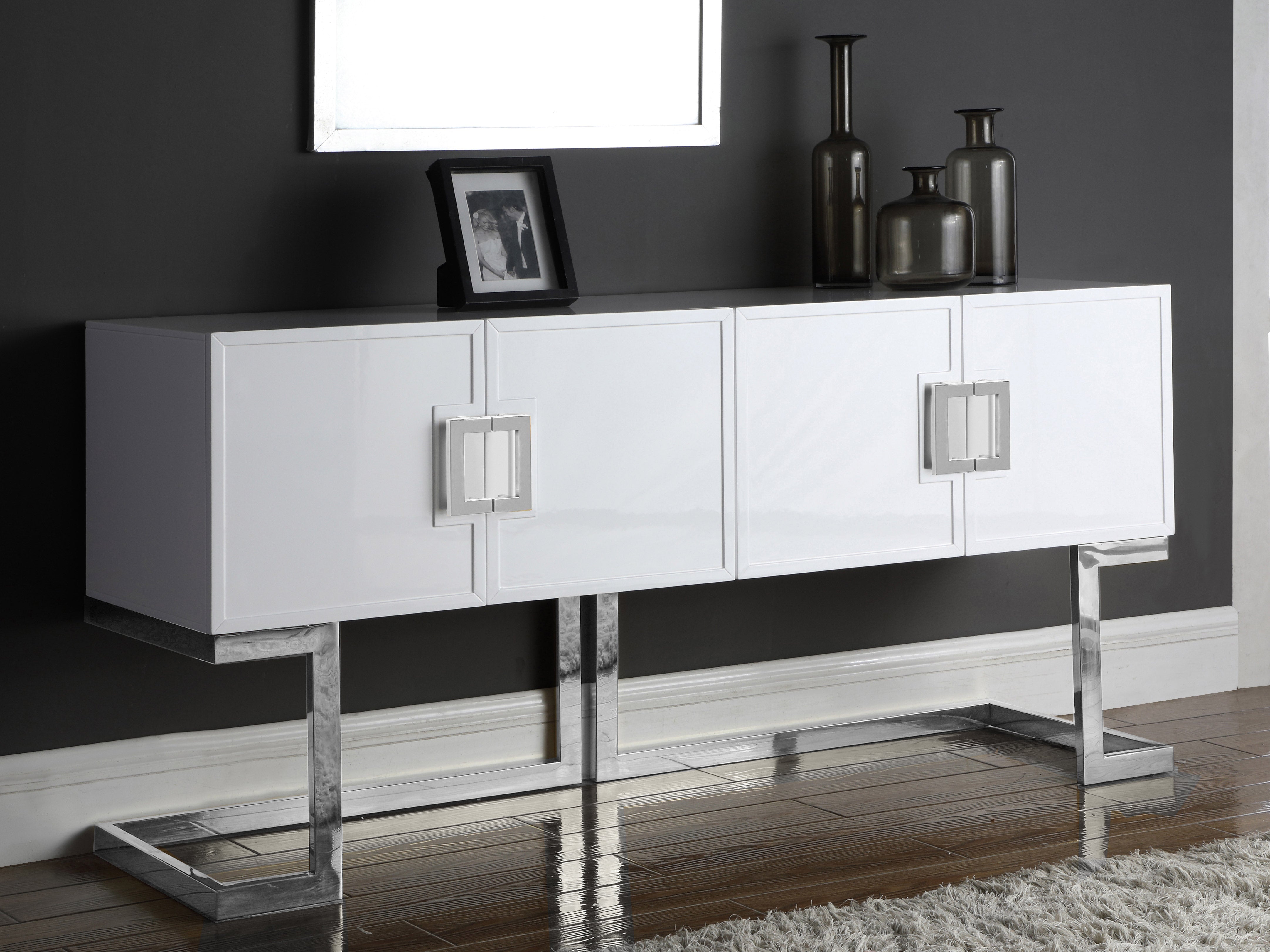 Modern Beth Sideboard Buffet Cabinet - Stylish Storage for Dining Room, Living Room & Entryway - Perfect for Organizing Dishes, Linens & Home Decor