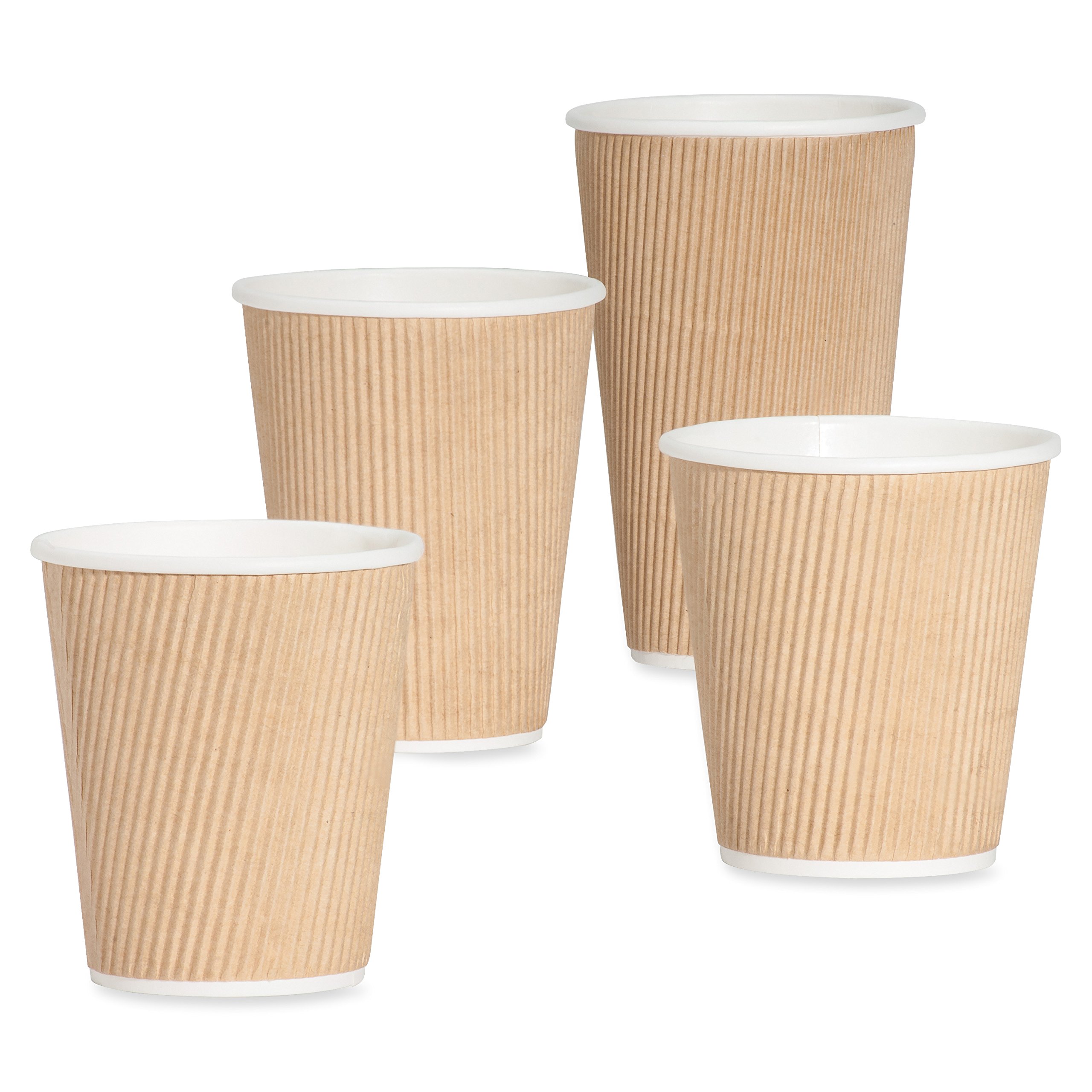 Genuine Joe Ripple Hot Cups - 12oz Insulated Paper Coffee Cups (50 Count) - Perfect for Coffee, Tea, Hot Chocolate - Ideal for Offices, Cafes & Home Use