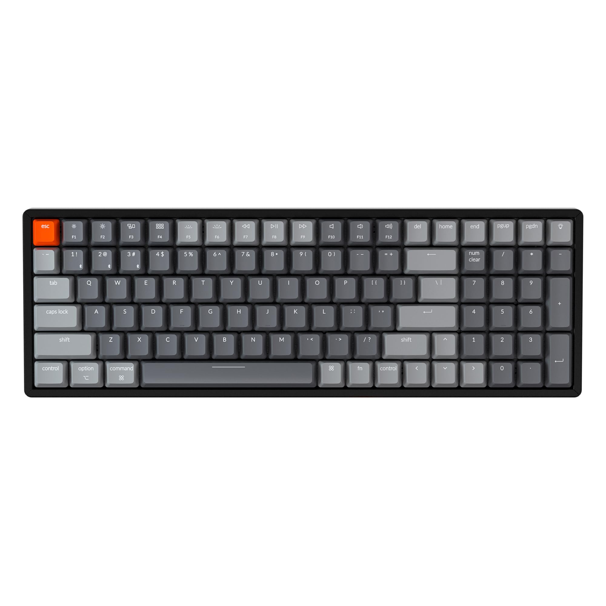Keychron K4 Version 2 Wireless Mechanical Keyboard - 96% Compact 100-Key Layout, RGB Backlit, Gateron G Pro Blue Switches, Bluetooth/USB Wired for Mac & Windows (Gaming, Office, Programming, Typing)