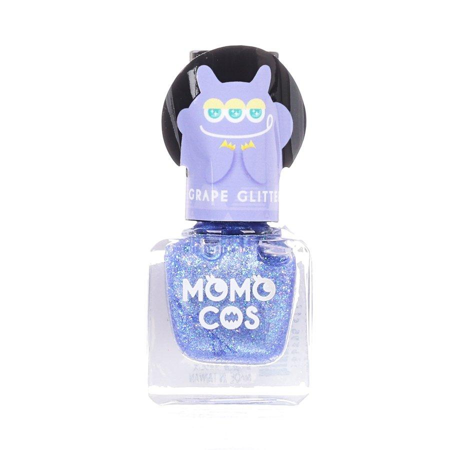 BEAUTY WORLD MOMO COS Peel Off Nail Polish - Grape Glitter (6mL) | Easy DIY Manicure at Home | Perfect for Parties, Holidays & Special Occasions