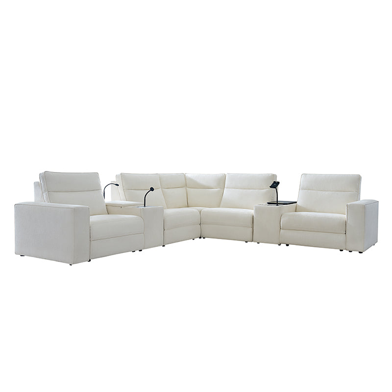 EliteNest Smart Reclining Theater Sofa with Built-in Bluetooth Speakers - Luxury Home Theater Seating for Movie Nights & Gaming Setup
