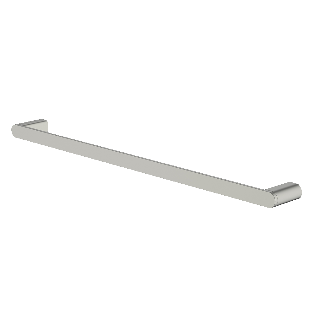 Abey Vela Single Towel Rail 600mm - Brushed Nickel Bathroom Towel Holder - Wall Mounted for Bathroom, Kitchen & Laundry Room Organization