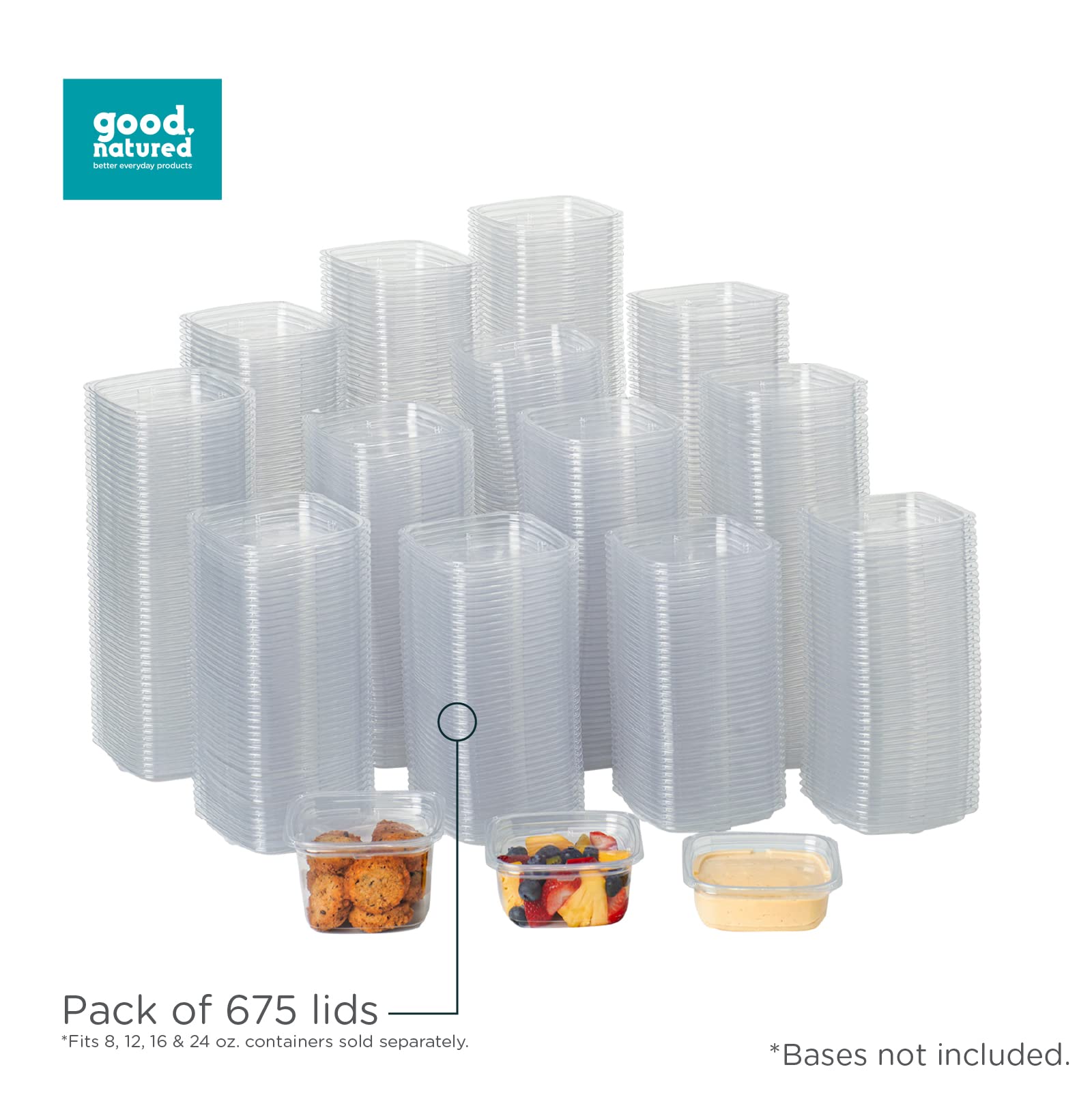 Eco-Friendly 675-Pack Clear Food Storage Lids for 8/12/16/24 oz Deli Containers | 99% Plant-Based, BPA-Free | Perfect for Meal Prep, Leftovers & Commercial Food Packaging