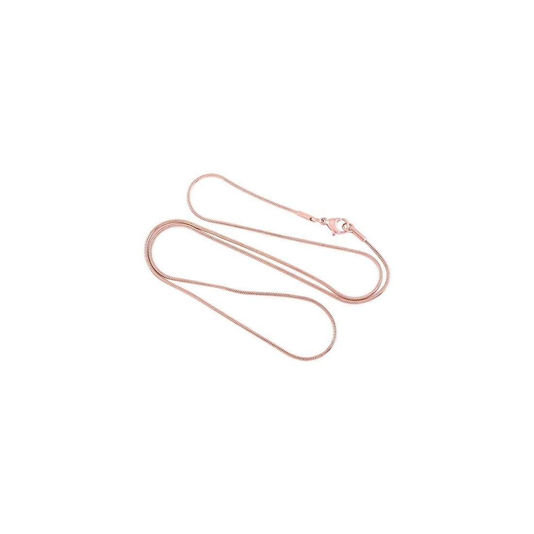 8 Sides Snake Chain Necklace - Rose Gold Plated 925 Sterling Silver, 16-20 Inches Adjustable, Dainty Layering Jewelry for Women - Perfect for Everyday Wear, Gifts & Special Occasions