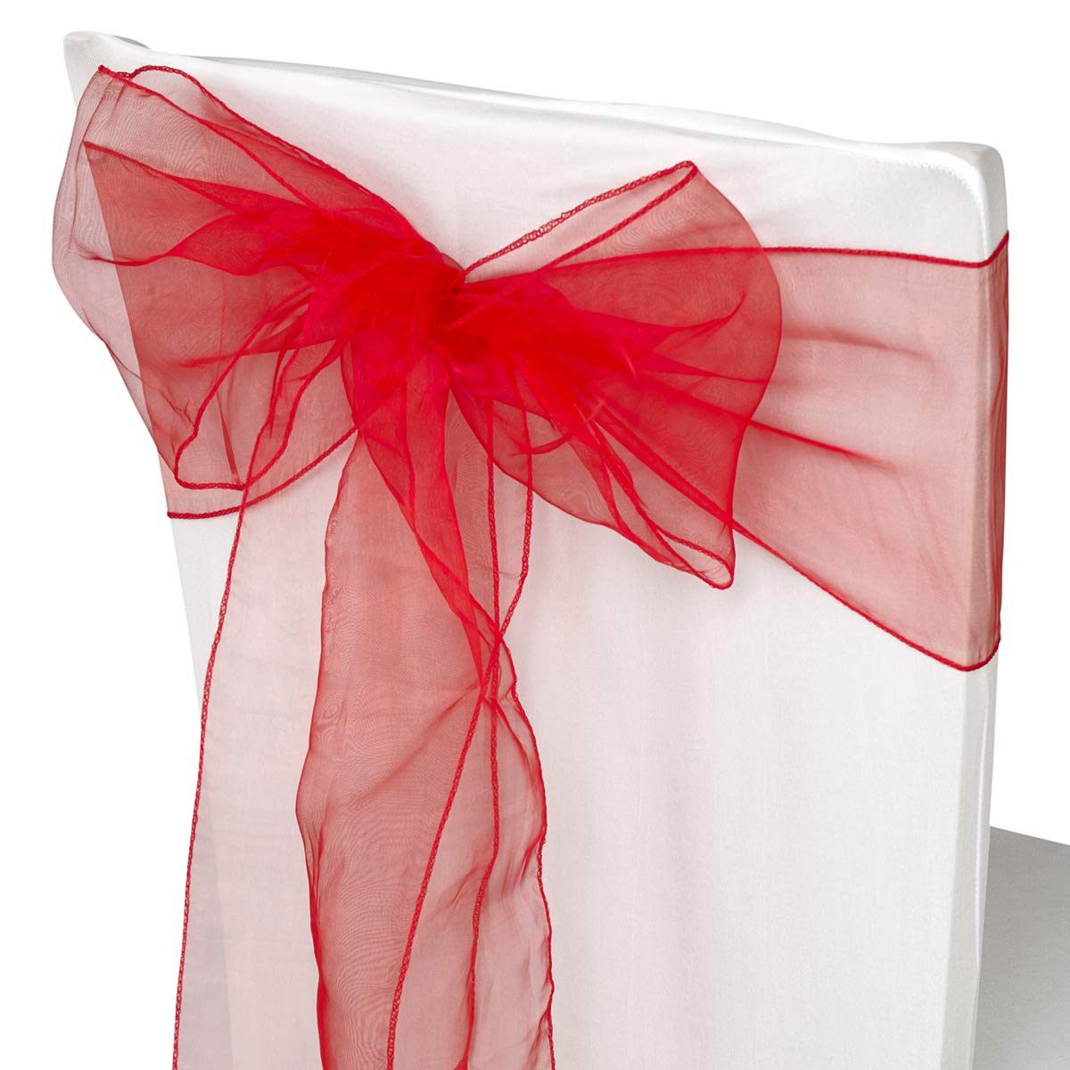 Premium Organza Sashes for Wedding & Birthday Decor - 17cm x 280cm Chair Cover Bows, 150-Pack Wide Fuller Ribbon - Perfect for Ceremony, Reception & Party Decoration