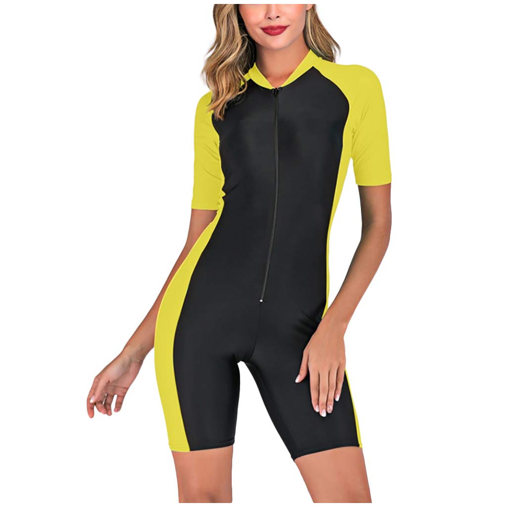 Women's Red Triangle Bikini Swimsuit with Half Sleeves - UV Protection Wetsuit & Jellyfish Sting Proof Suit for Beach, Pool & Water Sports | Trendy Swimwear for Summer Vacations