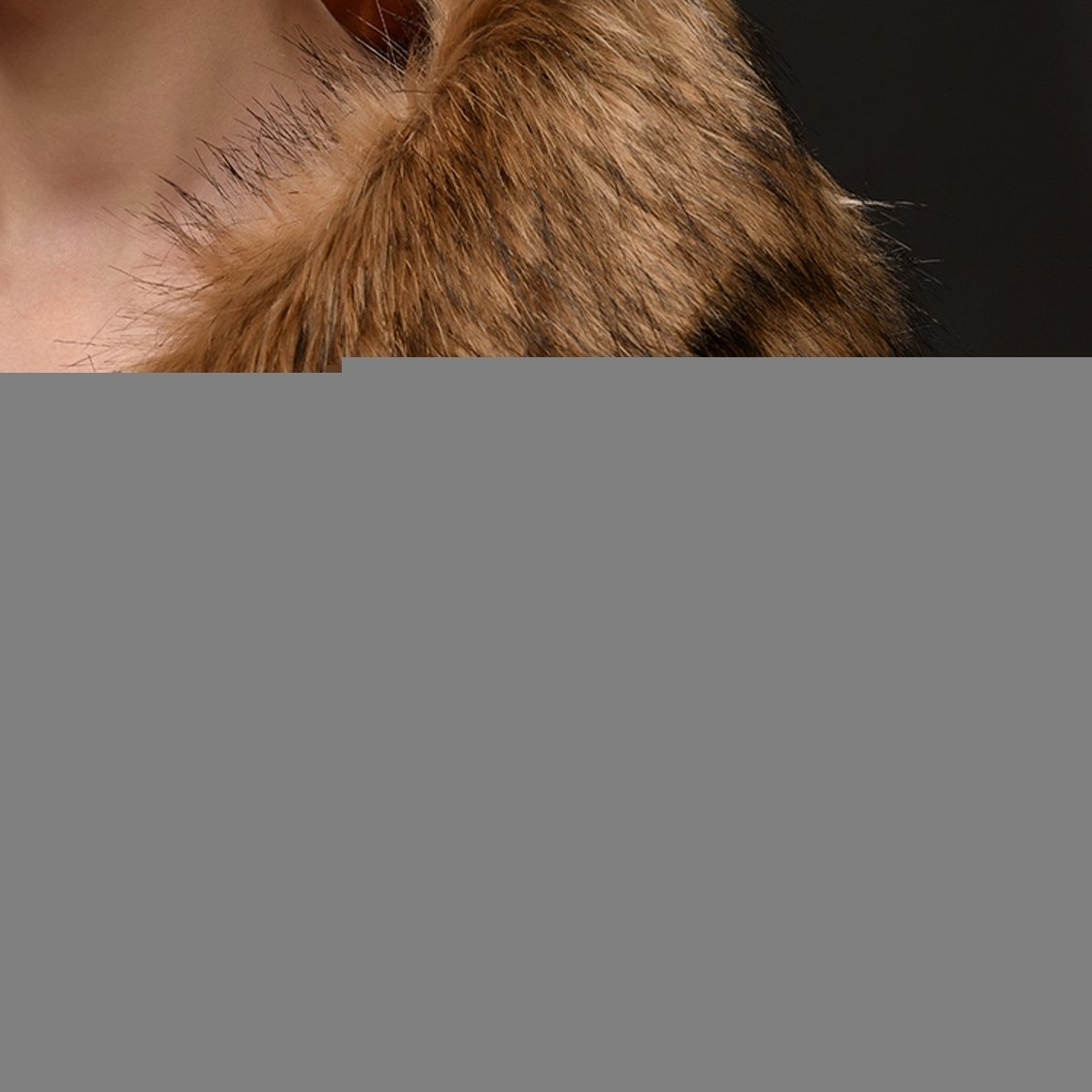 Elegant Brown Faux Fur Wedding Jacket Wrap Shawl - Bridal Party Evening Gown Cover for Winter Weddings, Formal Events & Special Occasions