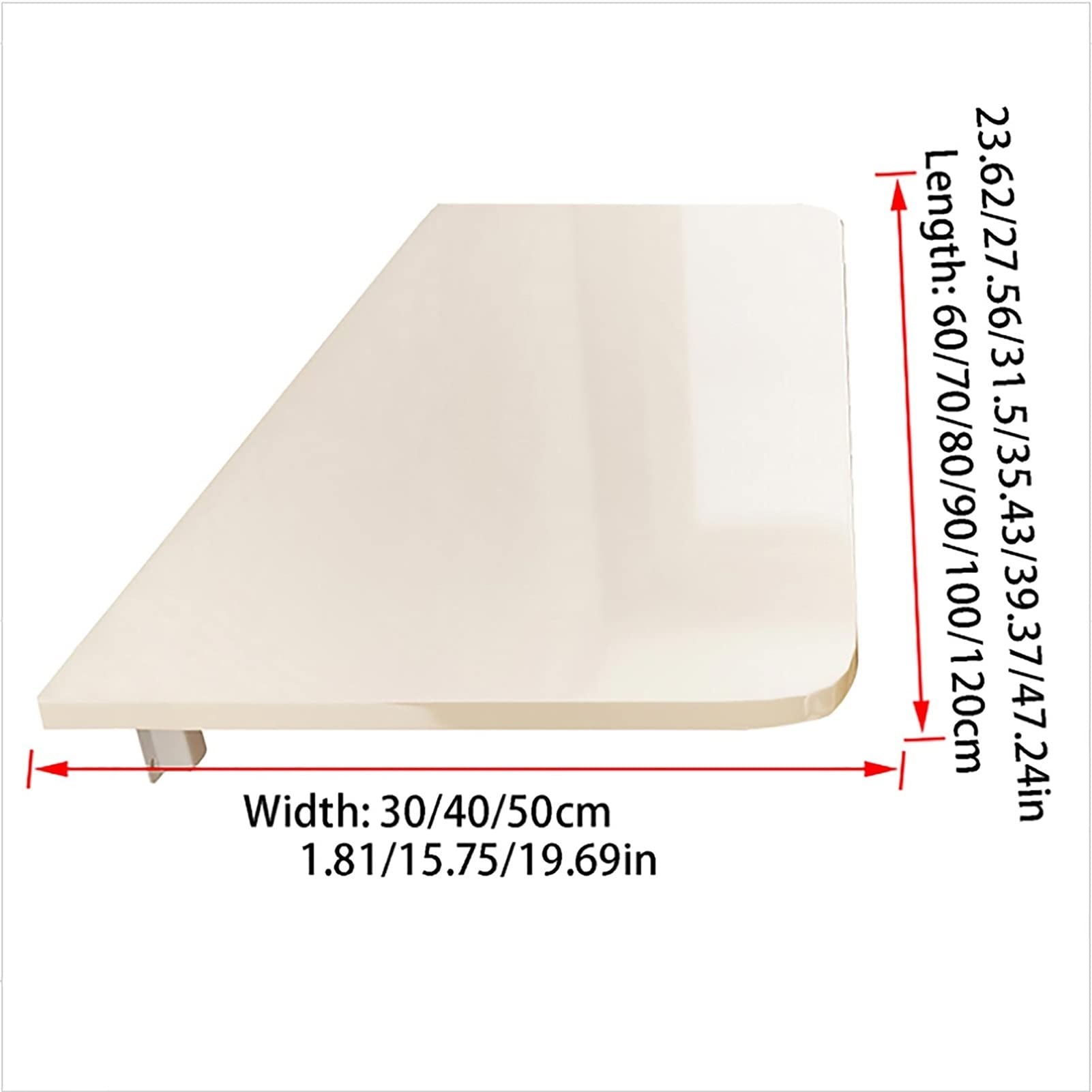 Wall-Mounted Drop Leaf Folding Table - Solid Wood Floating Desk for Laundry Room, Home Bar, Kitchen & Dining Room - Space Saving Foldable Wall Desk (Multiple Sizes) - Perfect for Small Apartments, Dorm Rooms & Home Offices