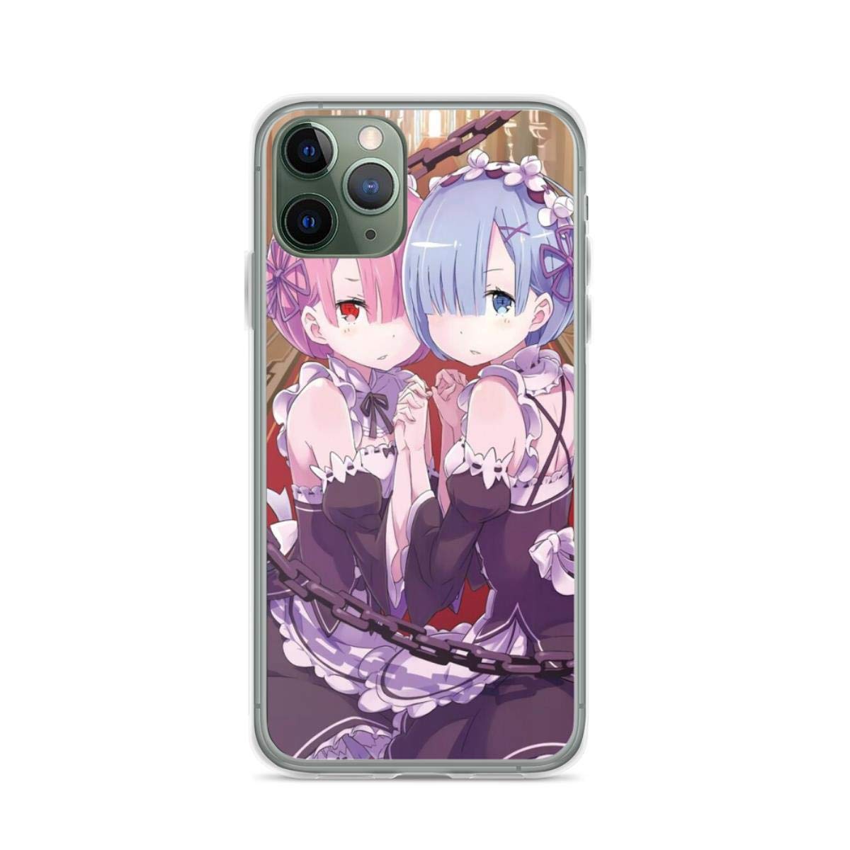 Premium Rem & Ram Anime Phone Case for iPhone 11 Pro - Cute Anime Character Protective Cover | Perfect for Anime Fans, Cosplay Events & Daily Use
