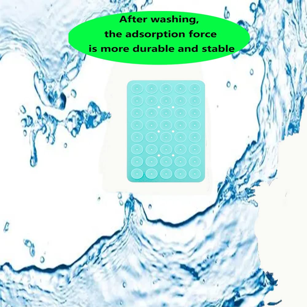 OSKE Double-Sided Silicone Suction Phone Mount - Universal Adhesive Holder for iPhone & Android - Hands-Free Shower/Bathroom/Car Mirror Mount - Fidget Toy & TikTok Video Accessory (Sky Blue) - Perfect for Driving, Bathing & Social Media Recording