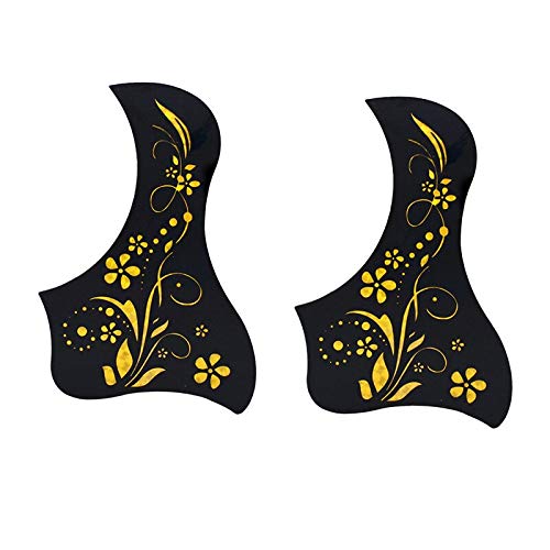 Silver Guitar Pickguard - Anti-Scratch Flower Adhesive Guard for Acoustic & Folk Guitars | Durable Protection for Performances & Practice Sessions