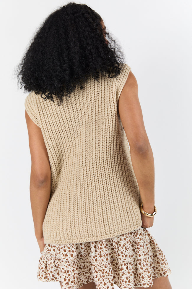 Life In A Flash Oversized Sweater Vest for Women - Cozy Knit Cardigan Pullover (Final Sale) | Perfect for Fall Layering, Casual Outfits & Coffee Dates