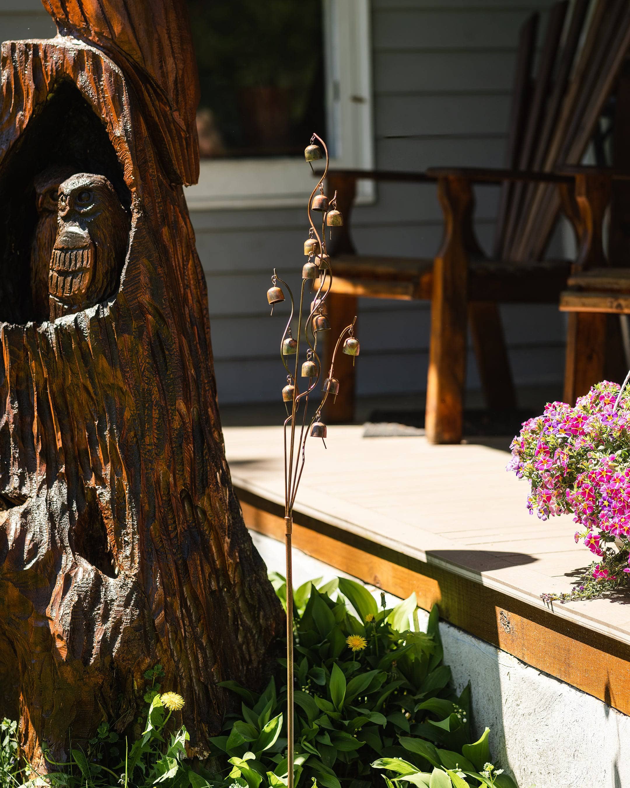 Bell Spiral Garden Stake - Decorative Metal Wind Chime Stake for Outdoor Gardens, Yards, and Patios | Perfect for Adding Charm to Flower Beds, Walkways, and Outdoor Decor