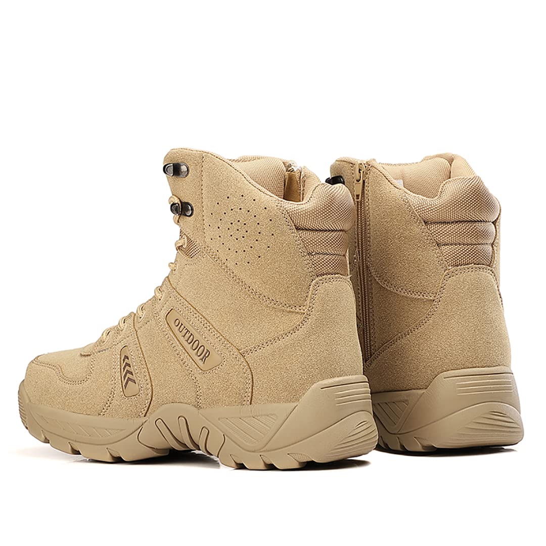 Men's Tactical Combat Boots - Lightweight Hiking Boots for Outdoor Sports, High-Top Breathable Military Boots - Perfect for Hiking, Camping & Outdoor Adventures