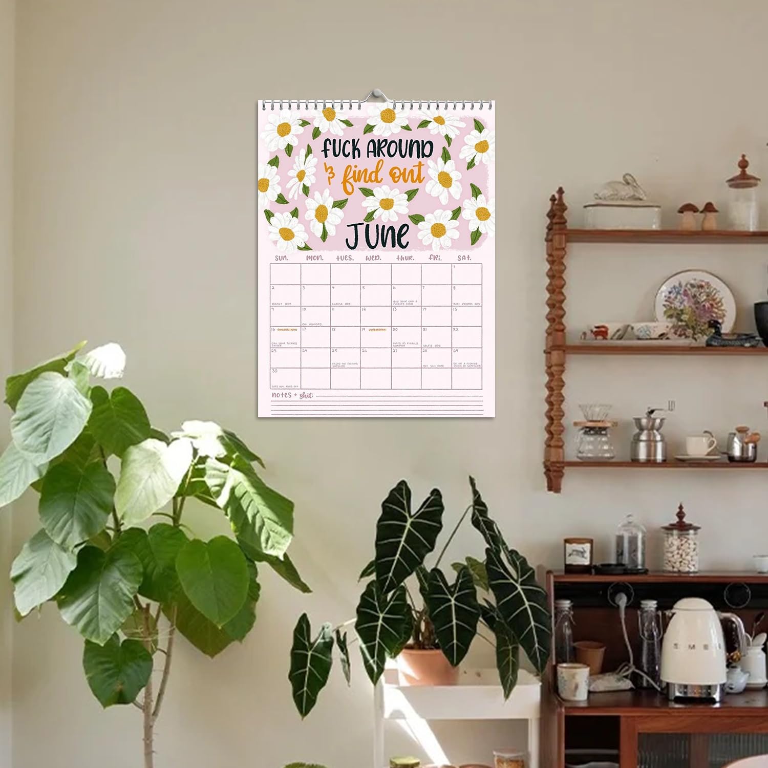 2025 Funny Wall Calendar - 12 Months Planner for Home & Office | Here We Go Again Novelty Calendar with Note Pads | Perfect for Scheduling, Organization & Daily Planning